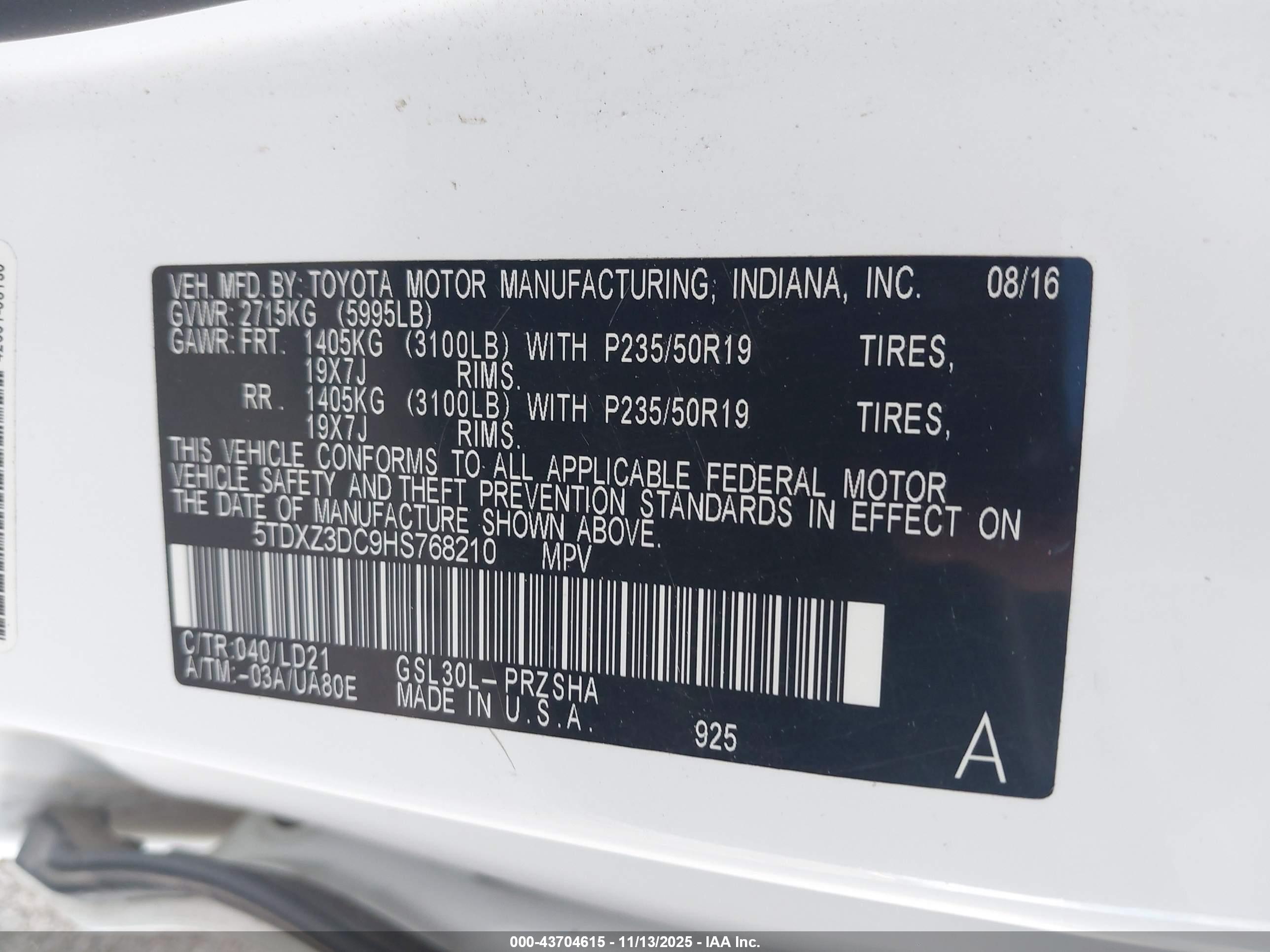 TOYOTA SIENNA image 9