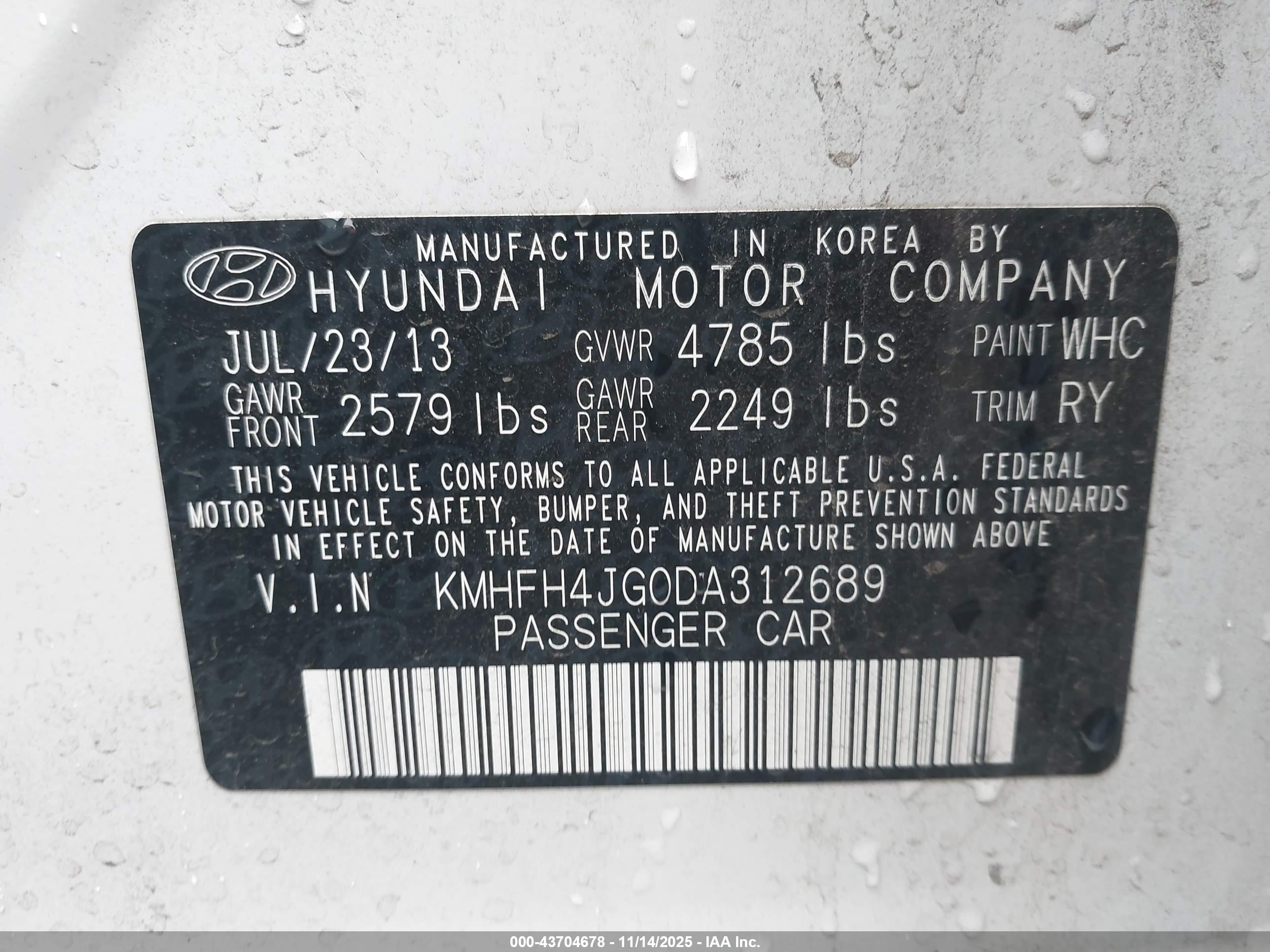 HYUNDAI AZERA image 9
