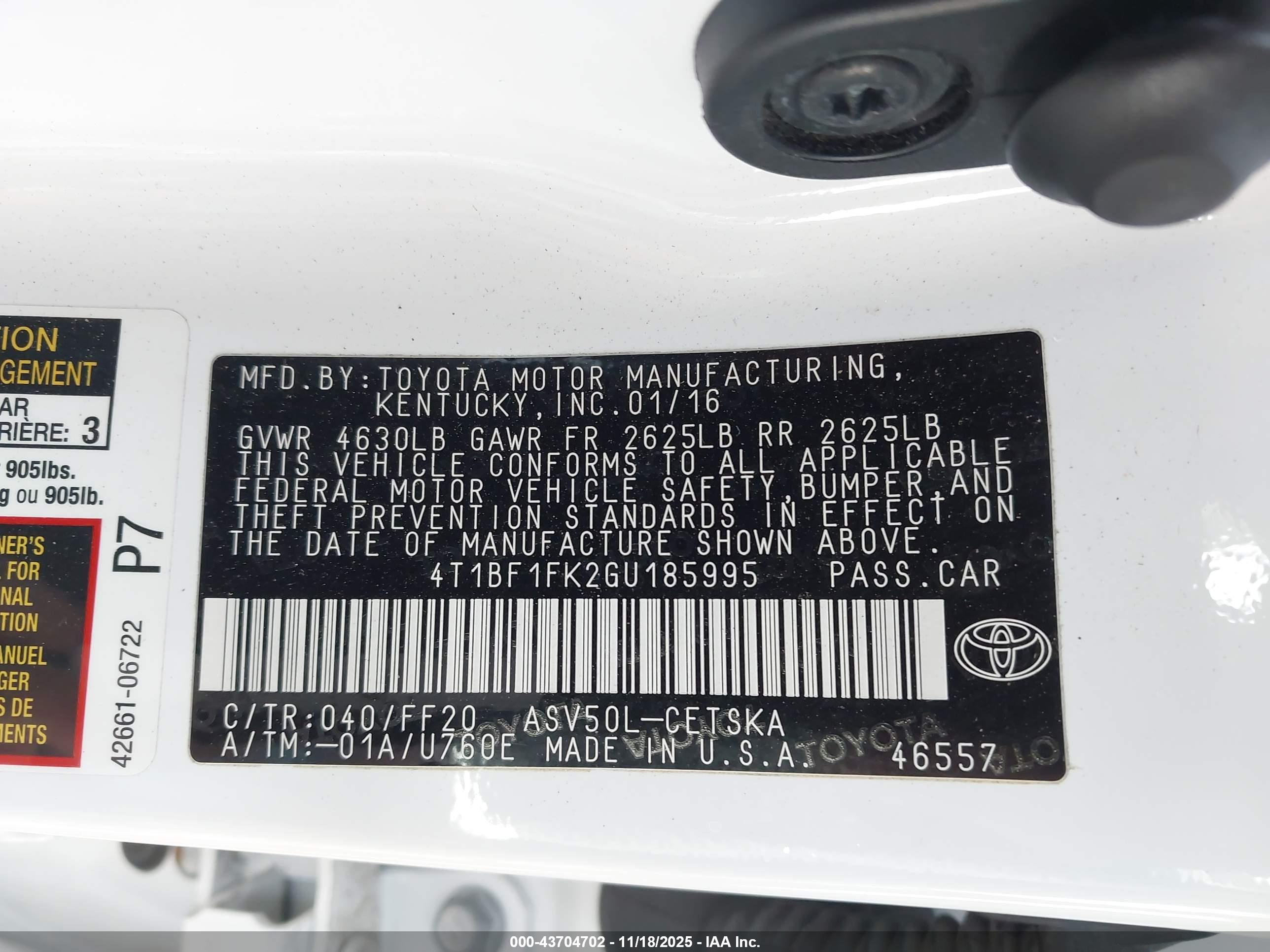 TOYOTA CAMRY image 9