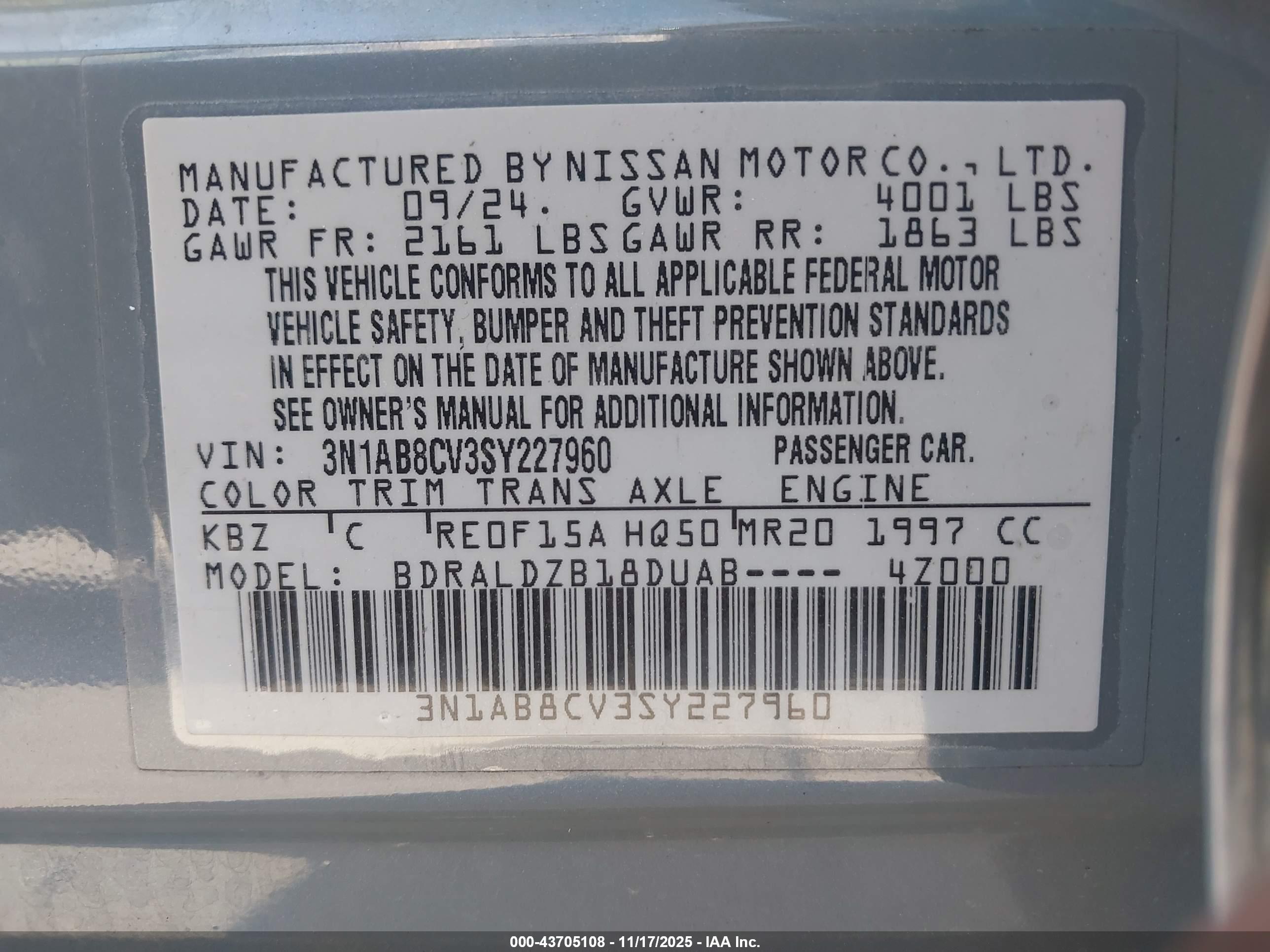 NISSAN SENTRA image 9