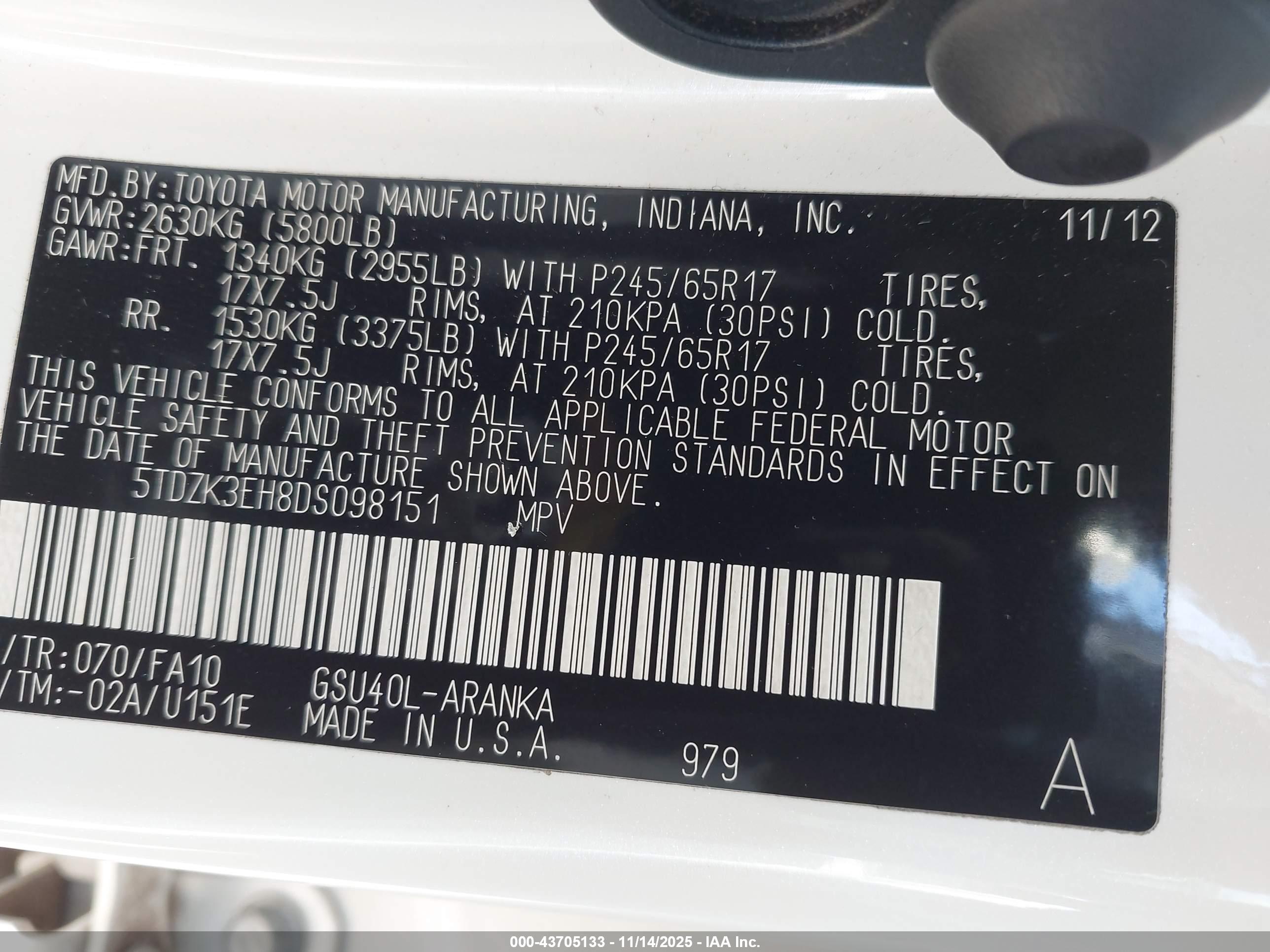 TOYOTA HIGHLANDER image 9