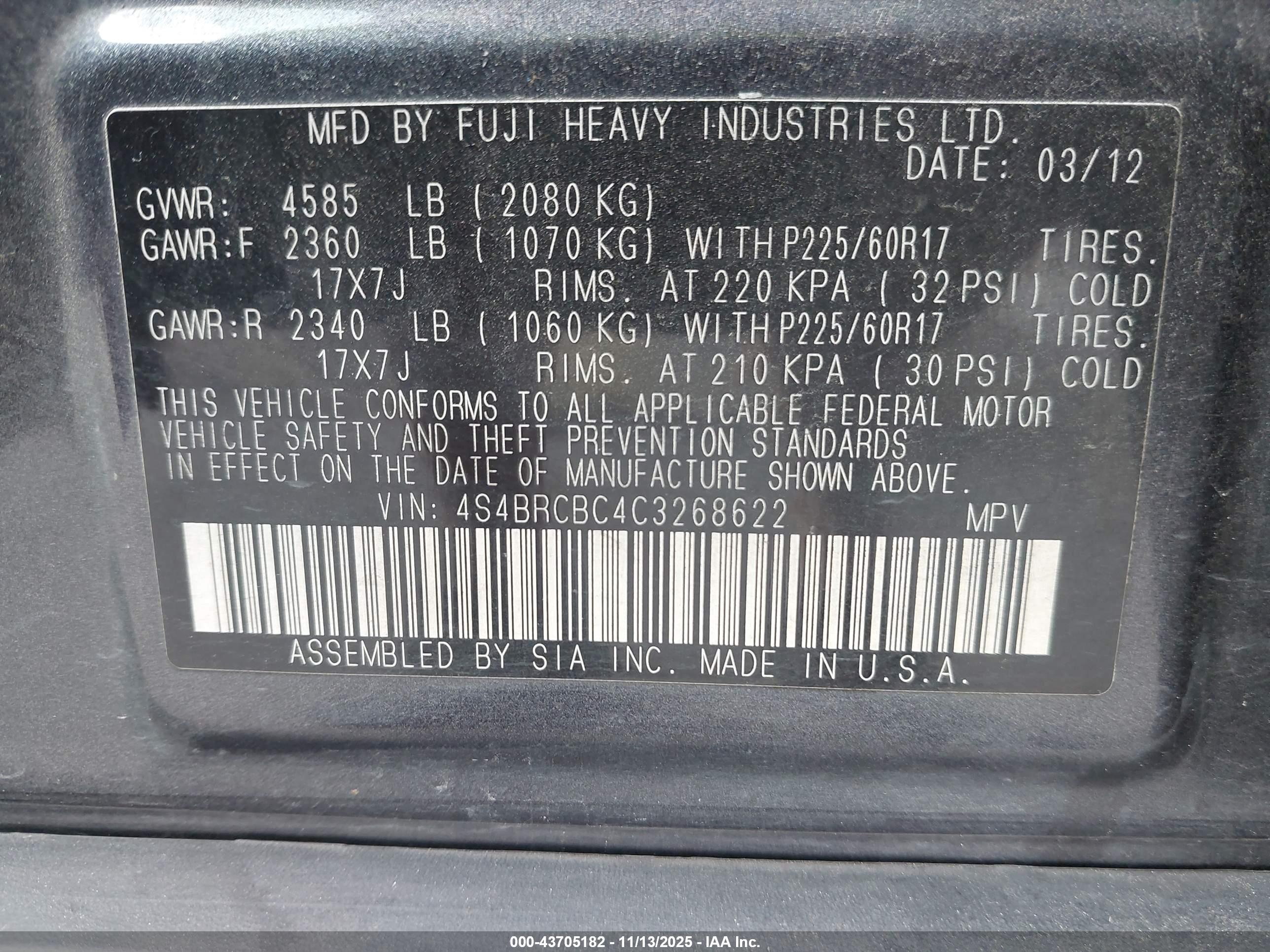 SUBARU OUTBACK image 9