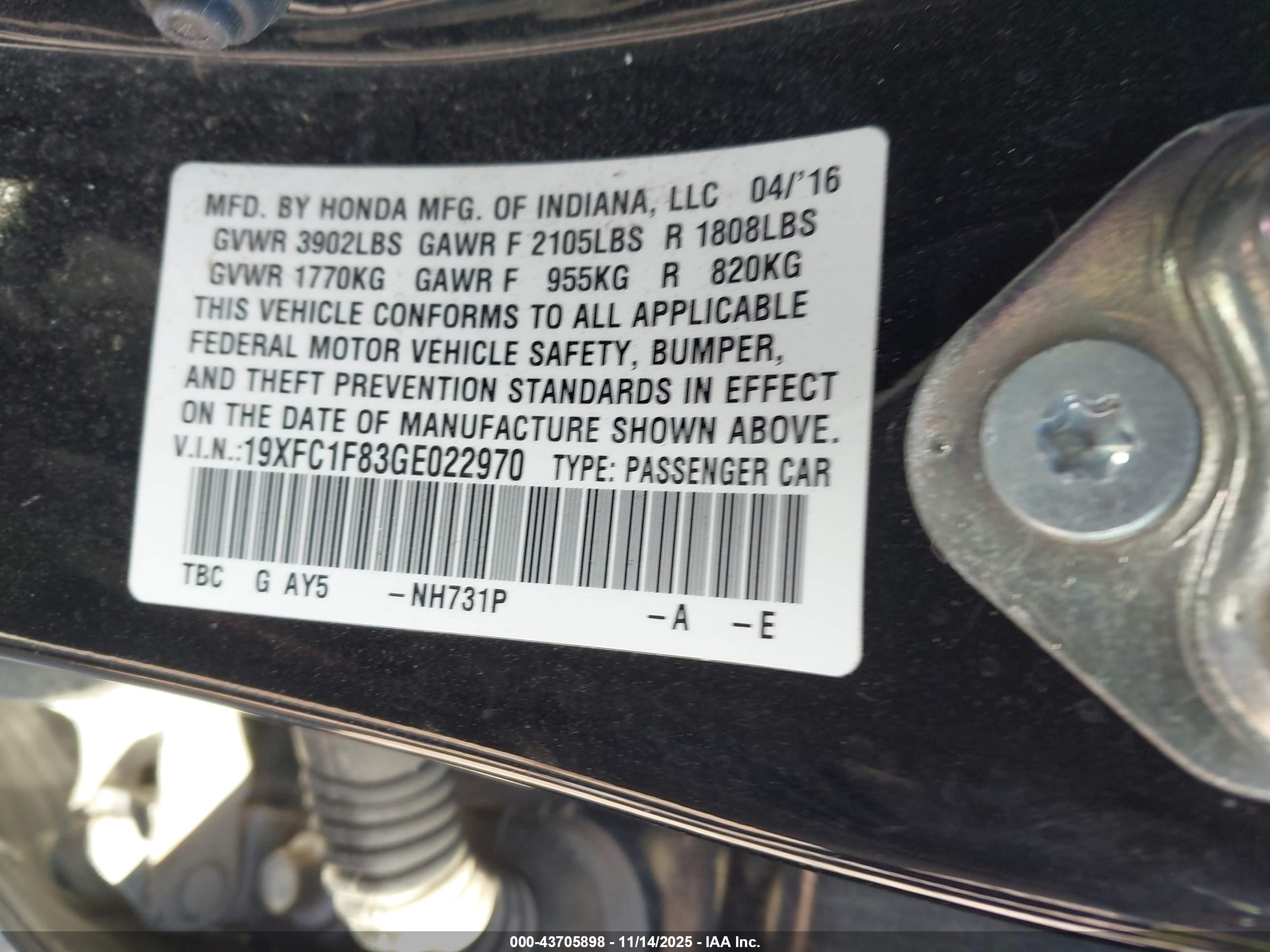HONDA CIVIC image 9
