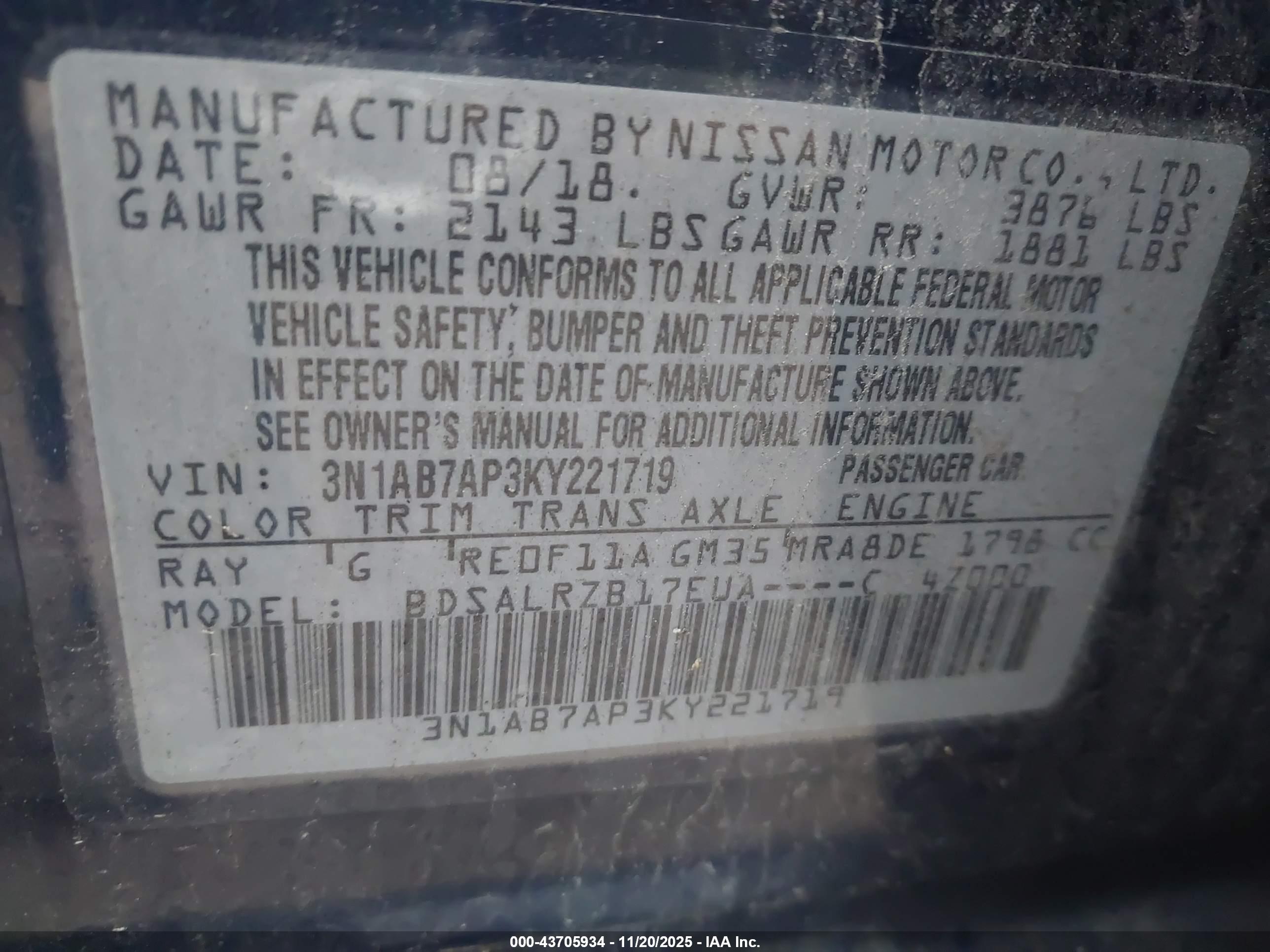 NISSAN SENTRA image 9