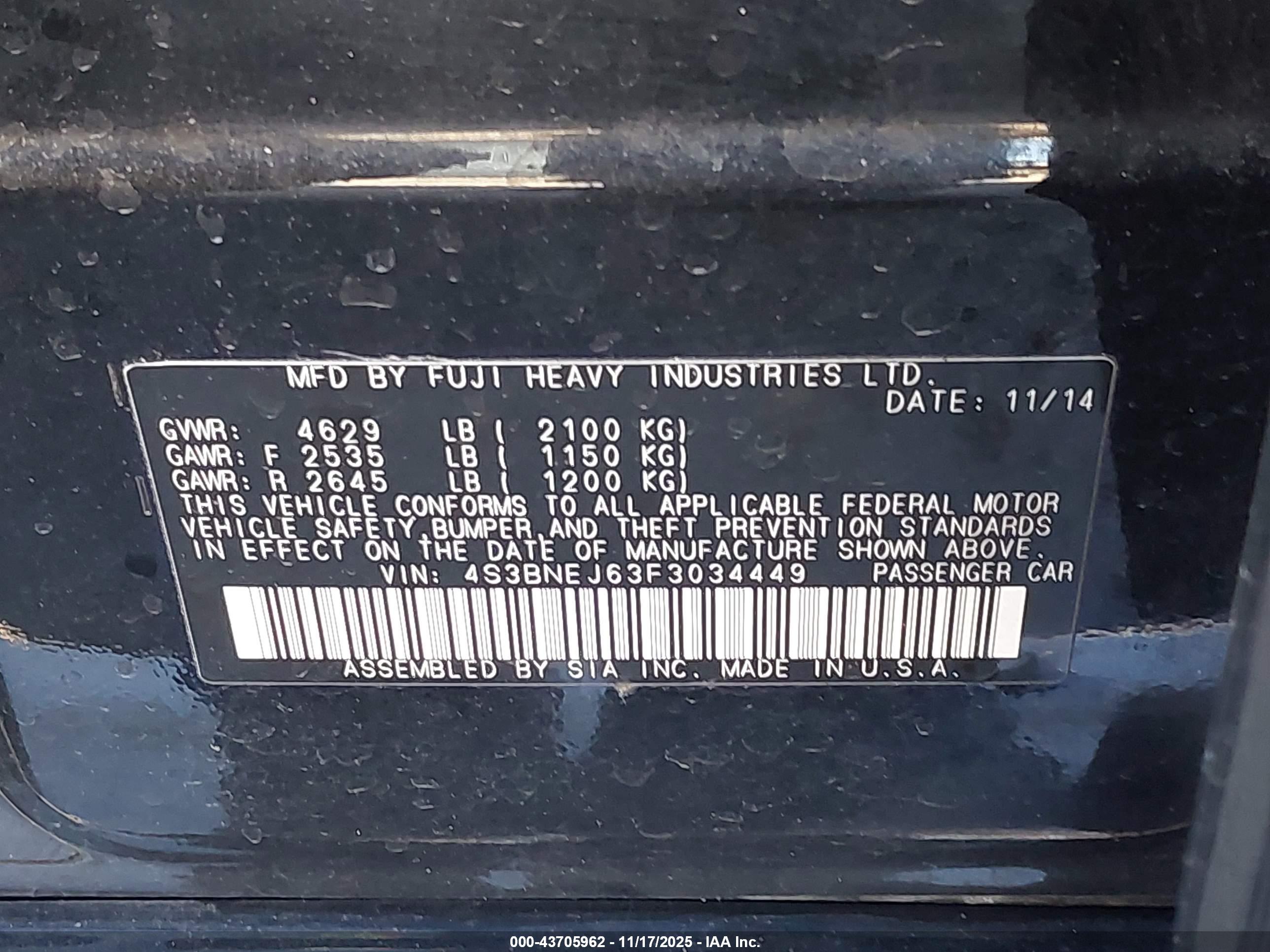 SUBARU LEGACY image 9