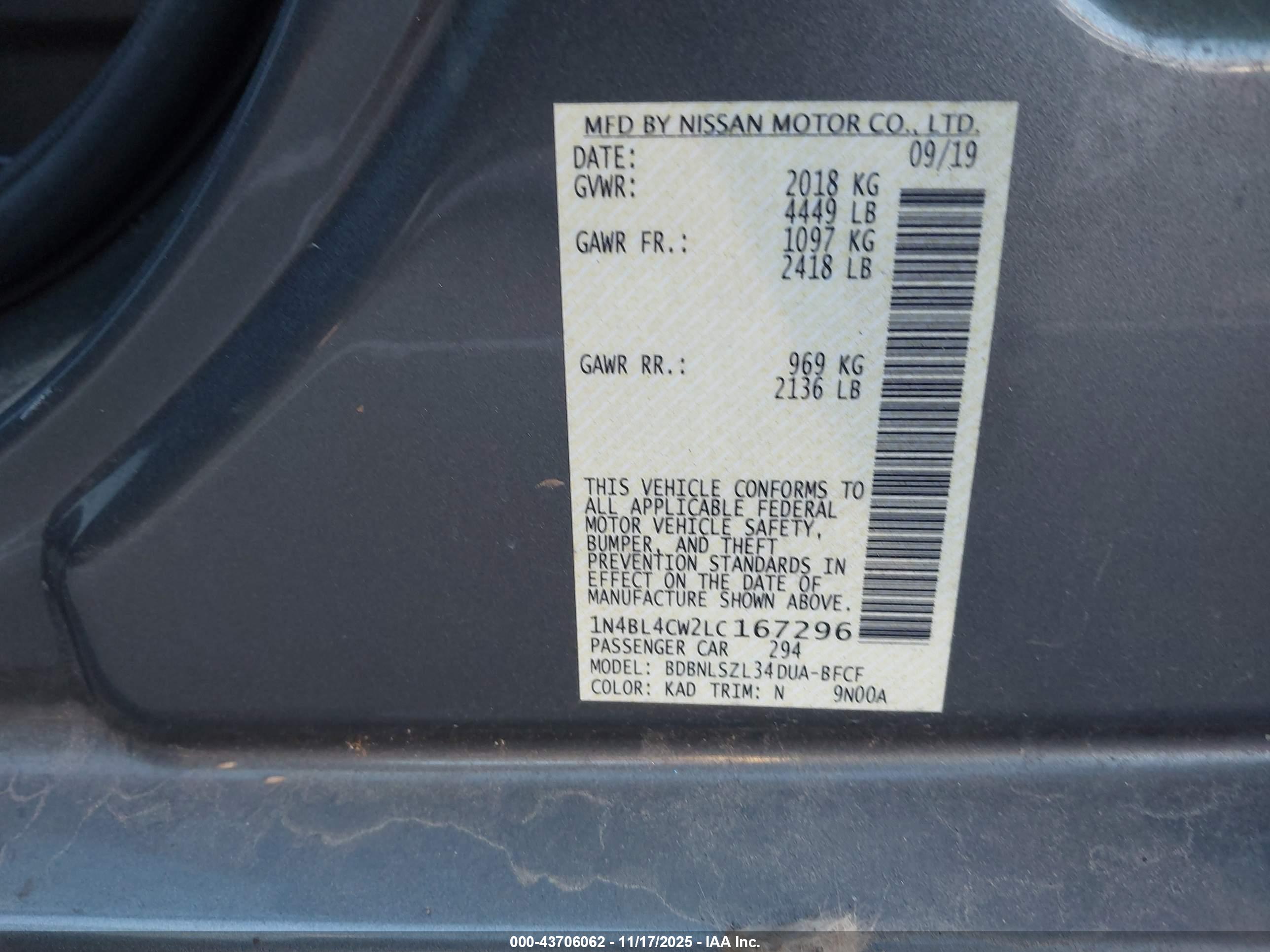 NISSAN ALTIMA image 9