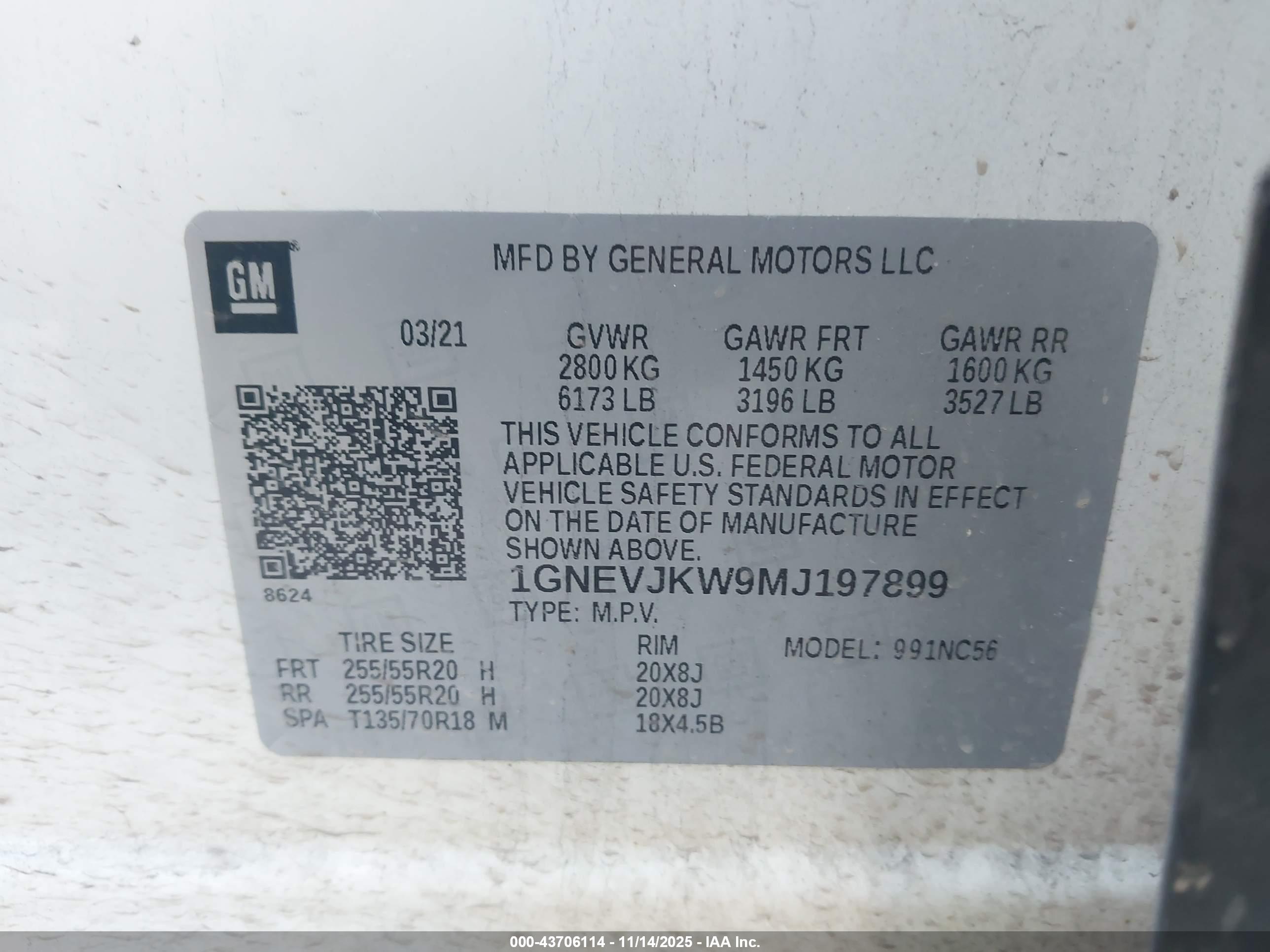 CHEVROLET TRAVERSE image 9