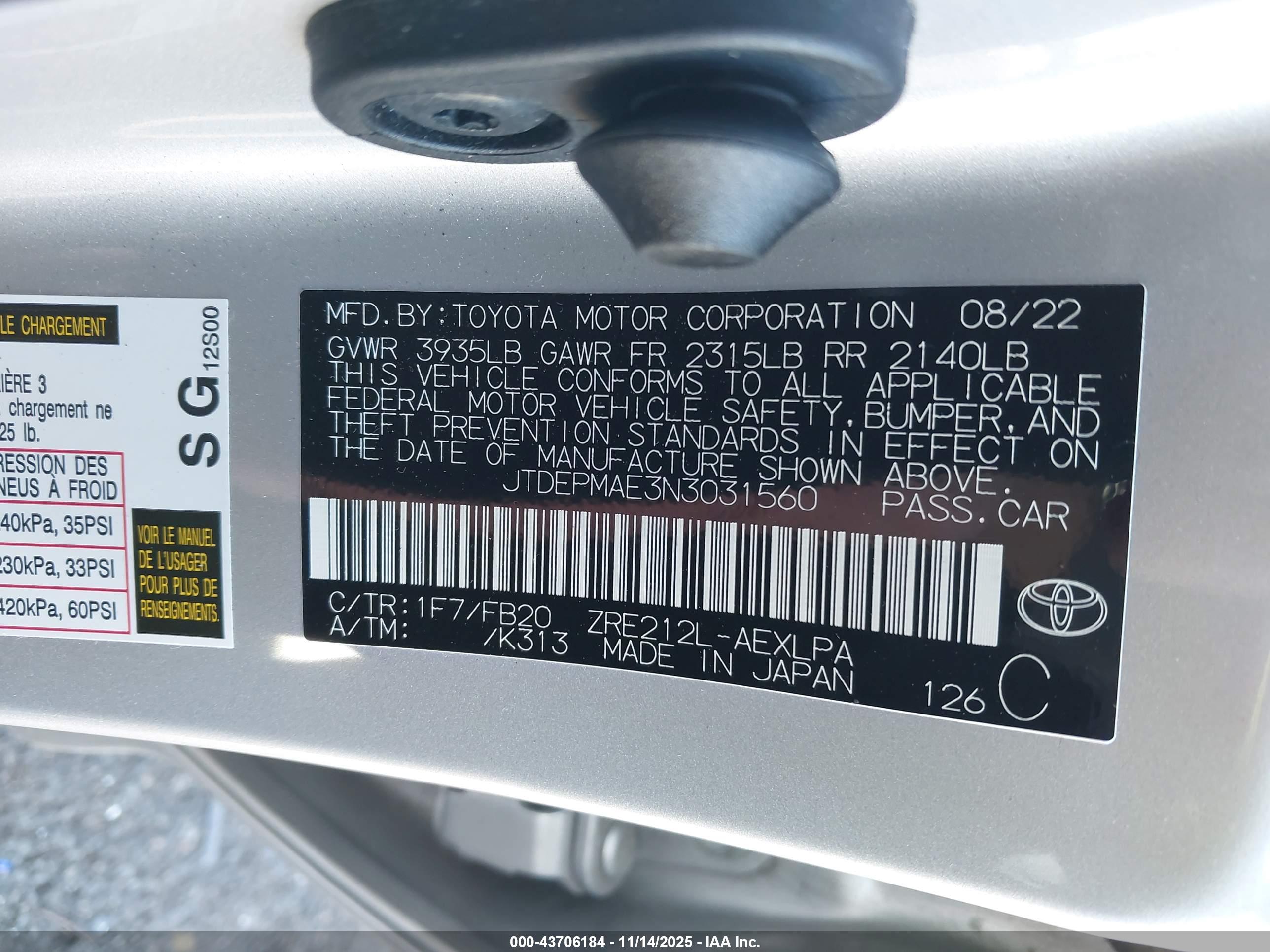 TOYOTA COROLLA image 9