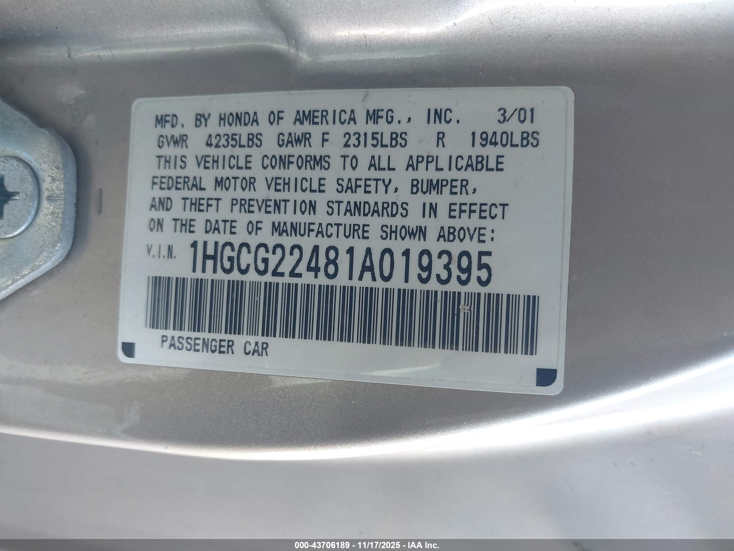 HONDA ACCORD image 9