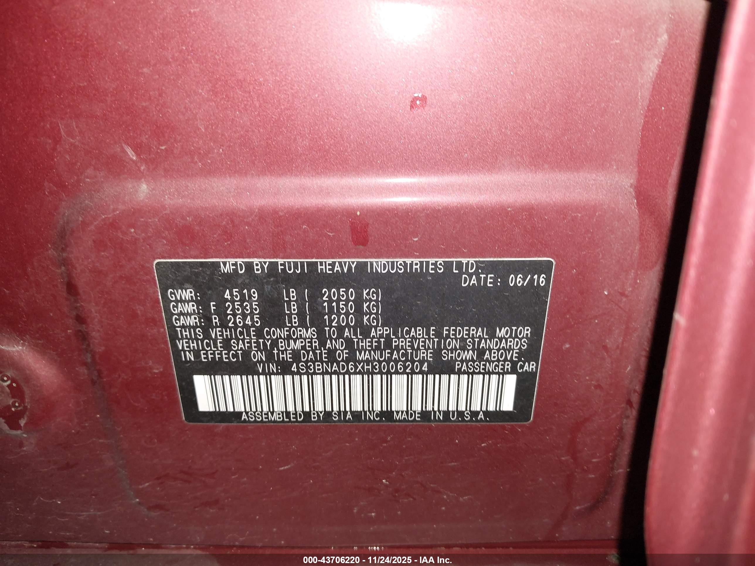 SUBARU LEGACY image 9