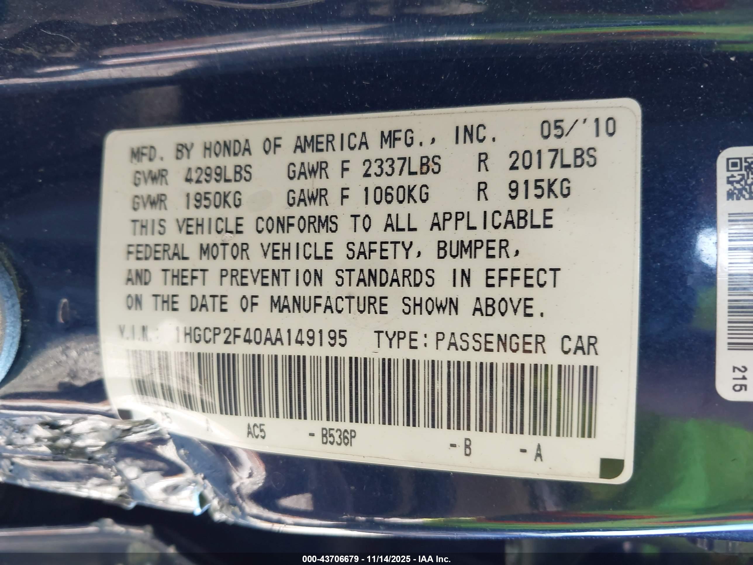 HONDA ACCORD image 9