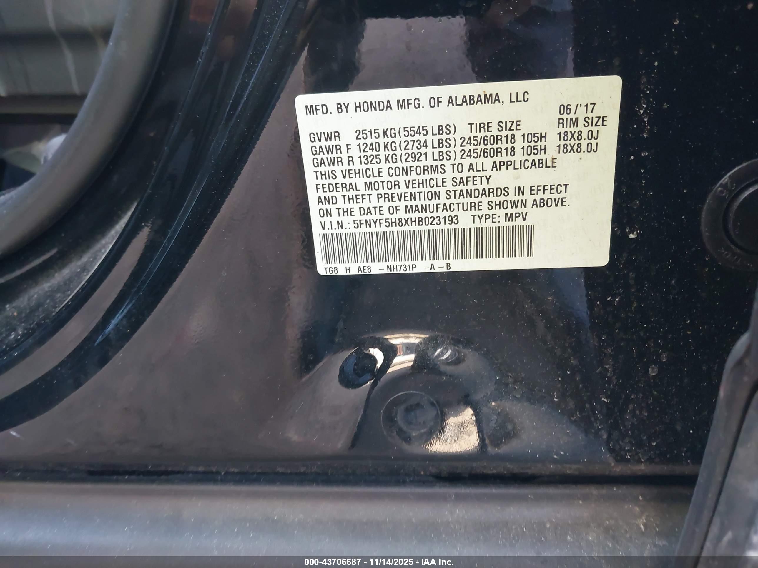 HONDA PILOT image 9