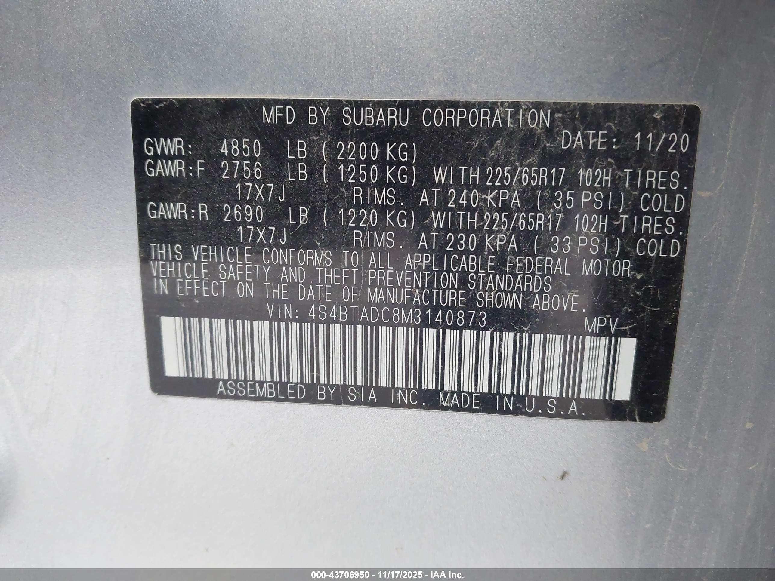 SUBARU OUTBACK image 9