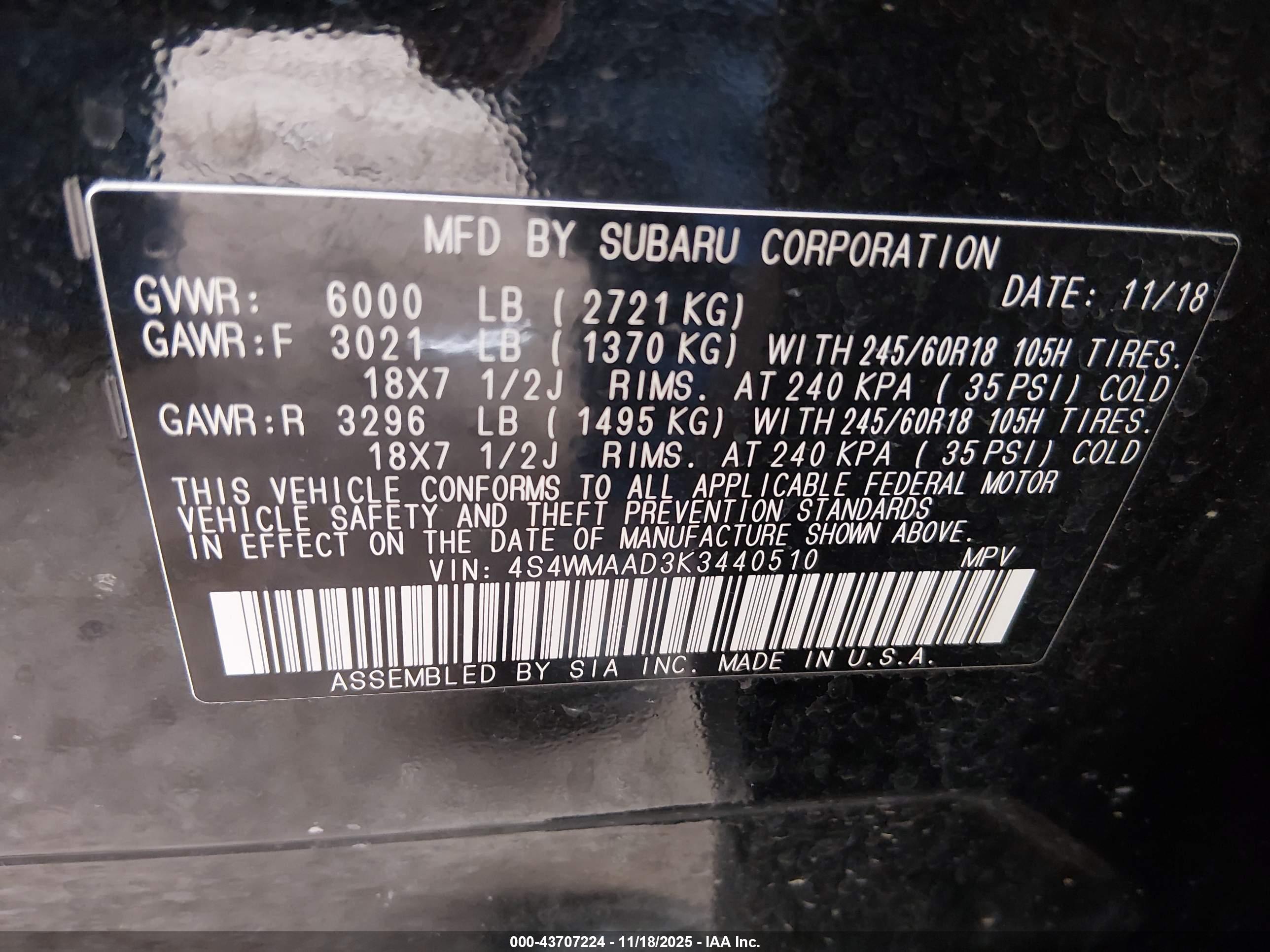 SUBARU ASCENT image 9