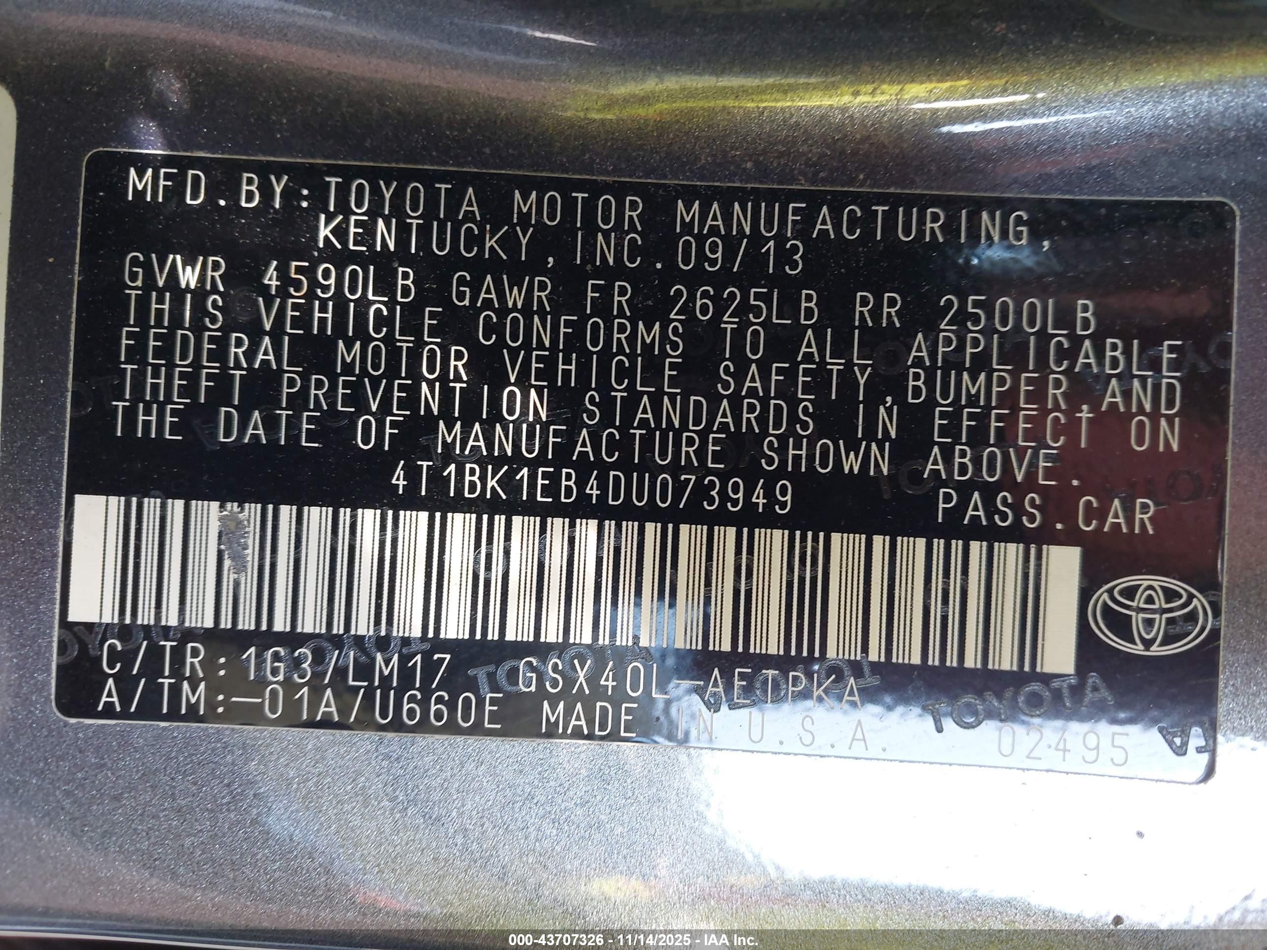 TOYOTA AVALON image 9