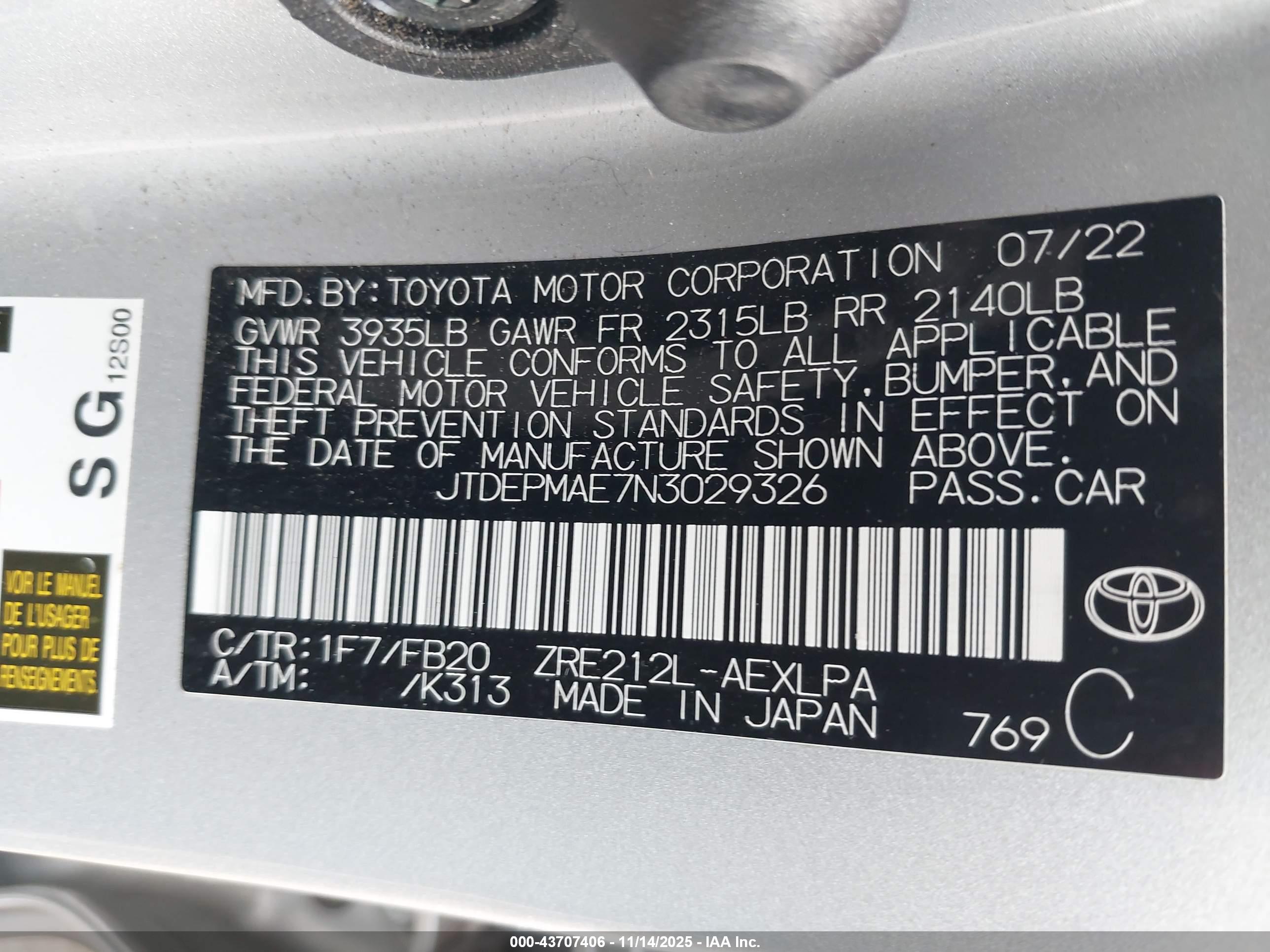 TOYOTA COROLLA image 9