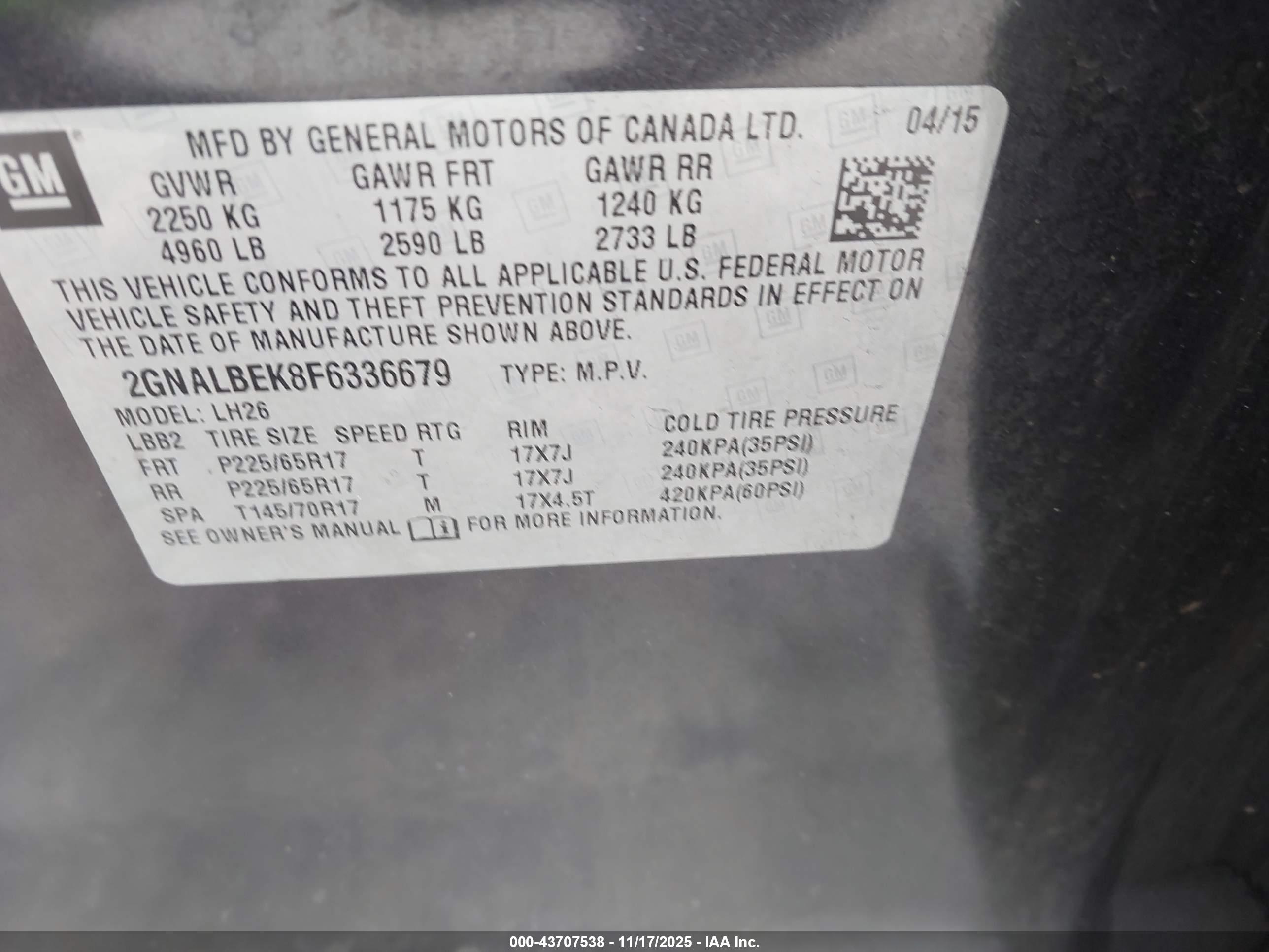 CHEVROLET EQUINOX image 9