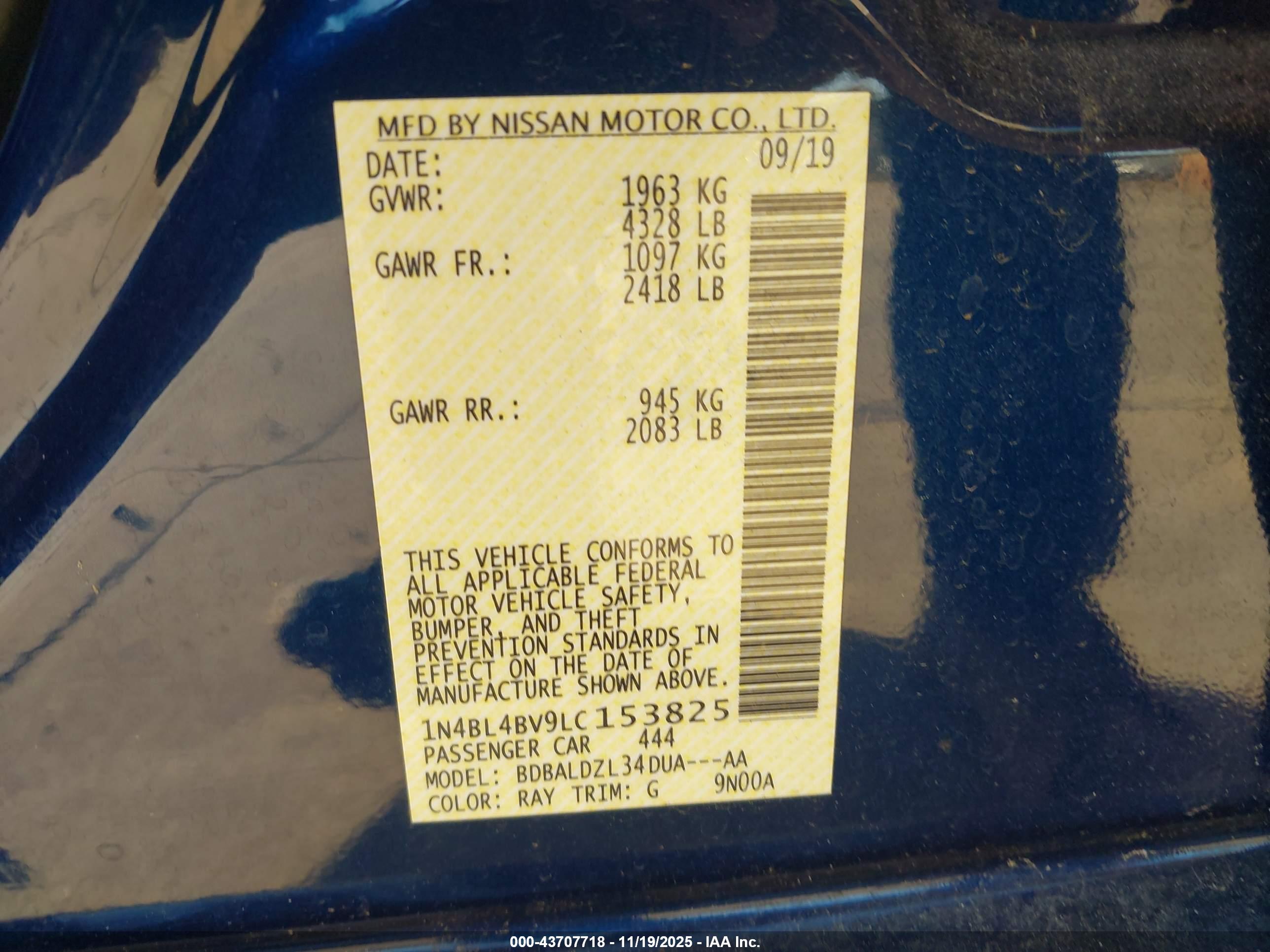 NISSAN ALTIMA image 9