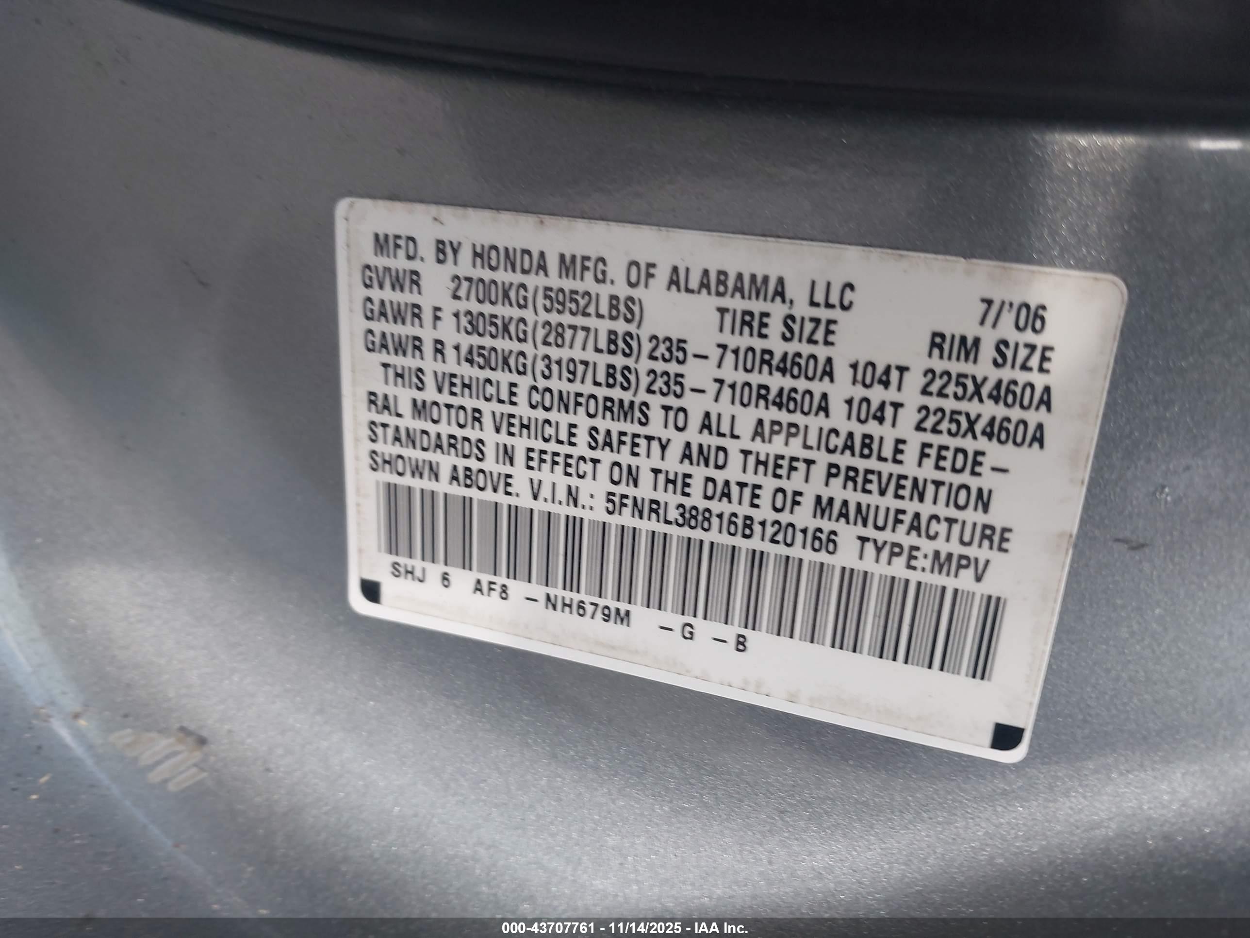 HONDA ODYSSEY image 9