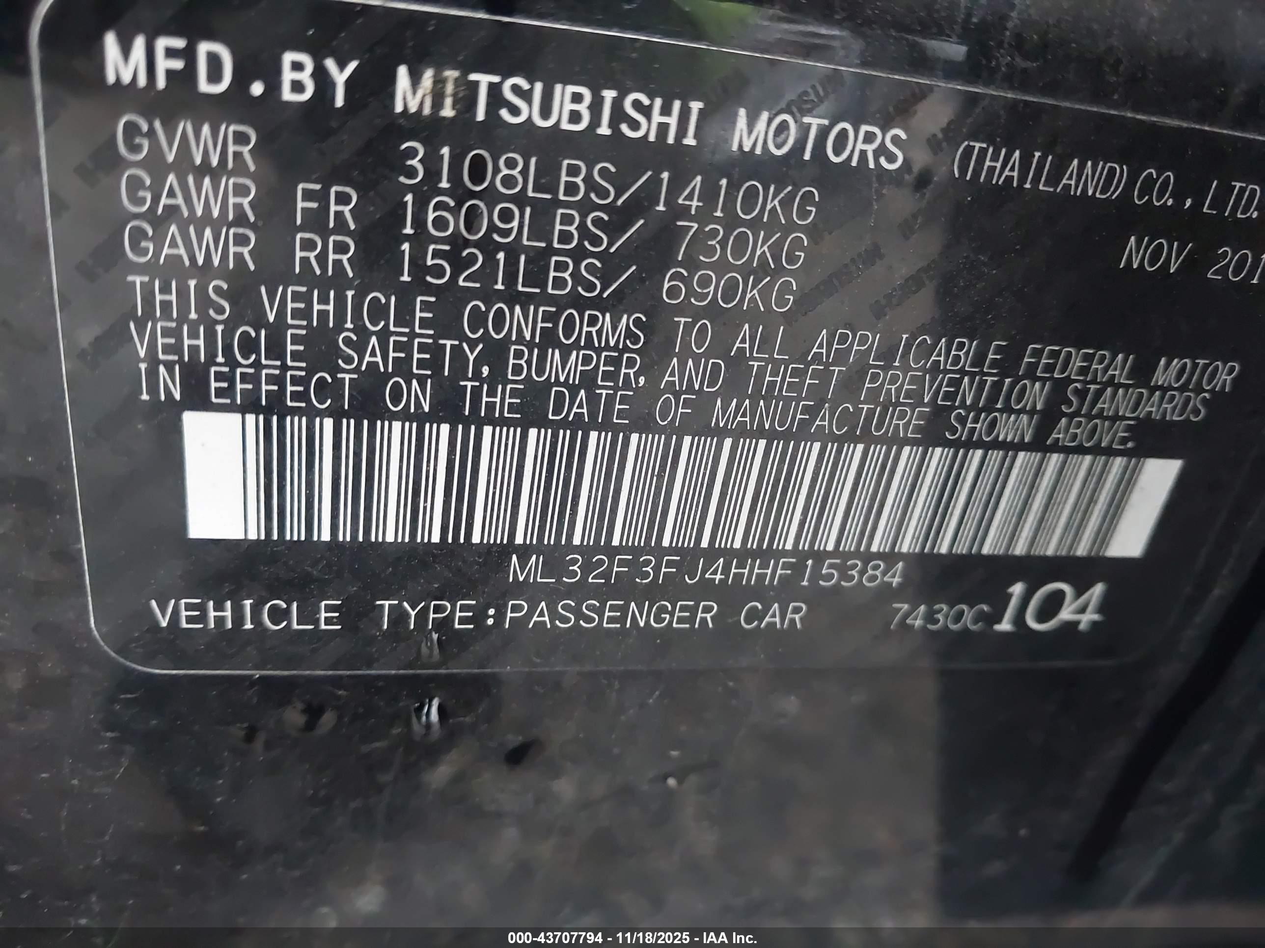 MITSUBISHI MIRAGE image 9