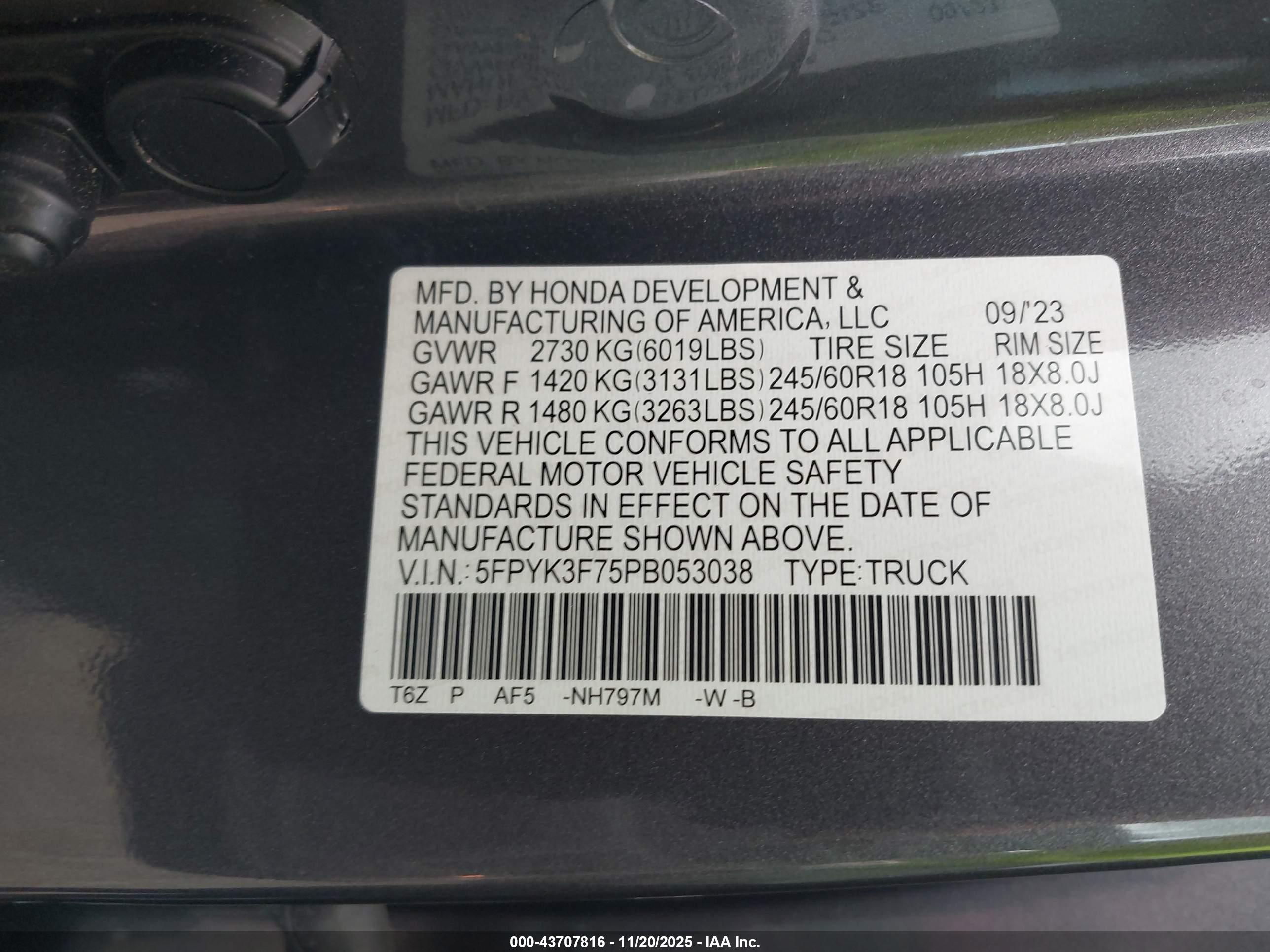 HONDA RIDGELINE image 9