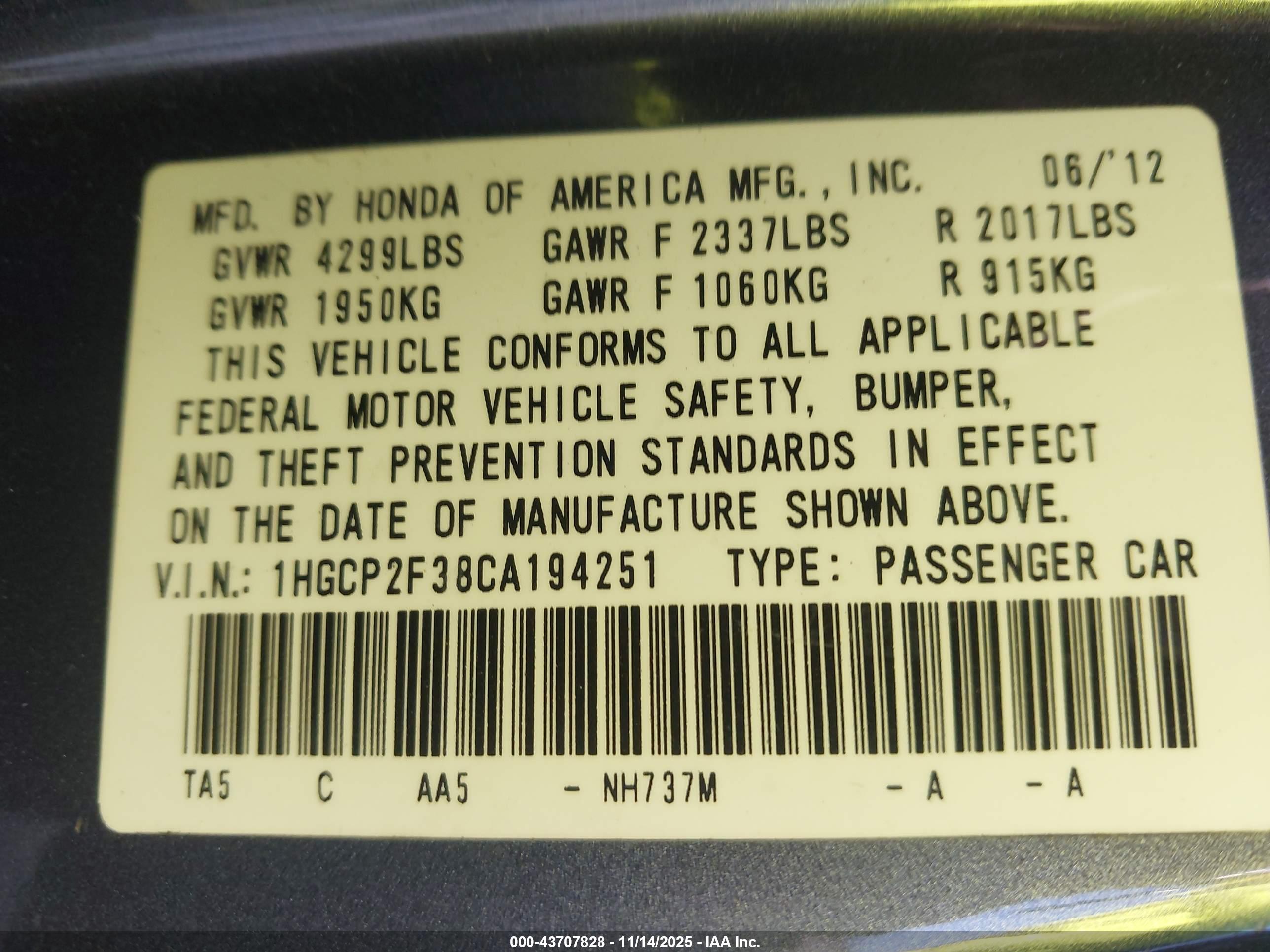 HONDA ACCORD image 9