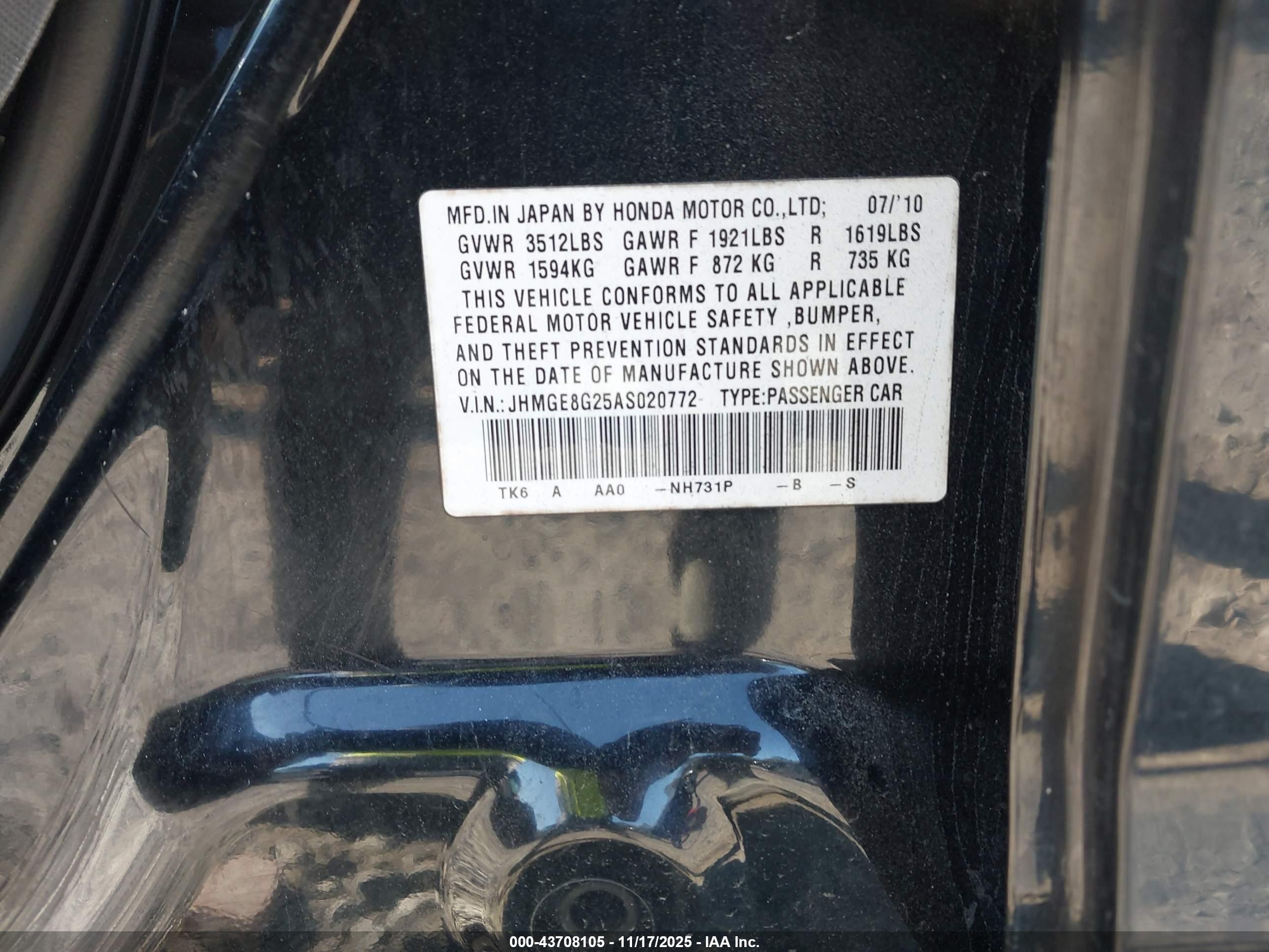HONDA FIT image 9