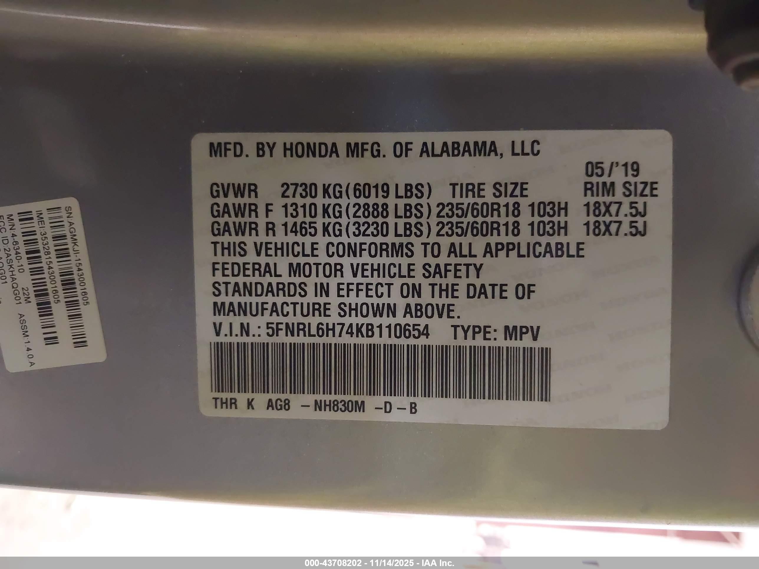 HONDA ODYSSEY image 9
