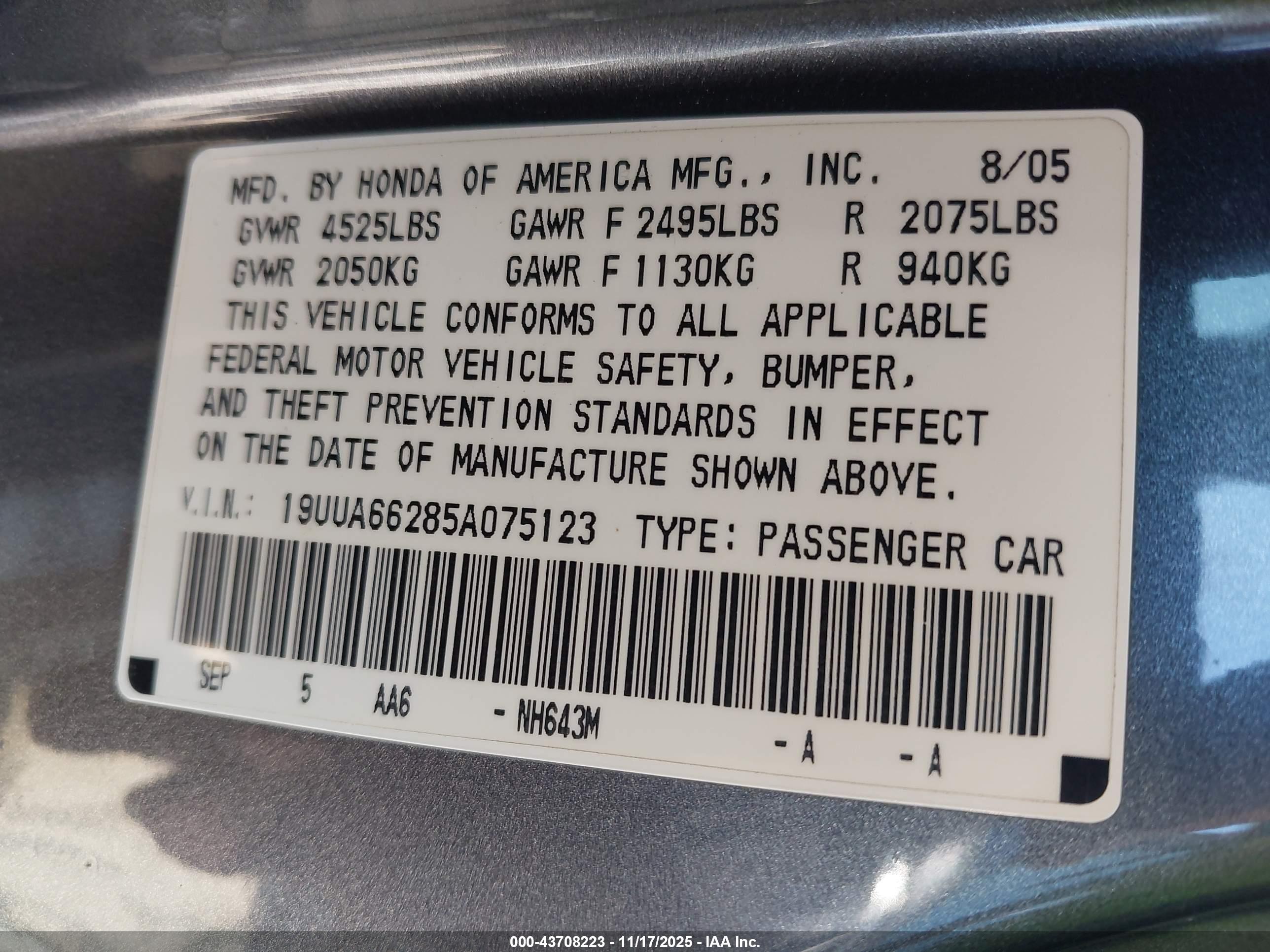 ACURA TL image 9