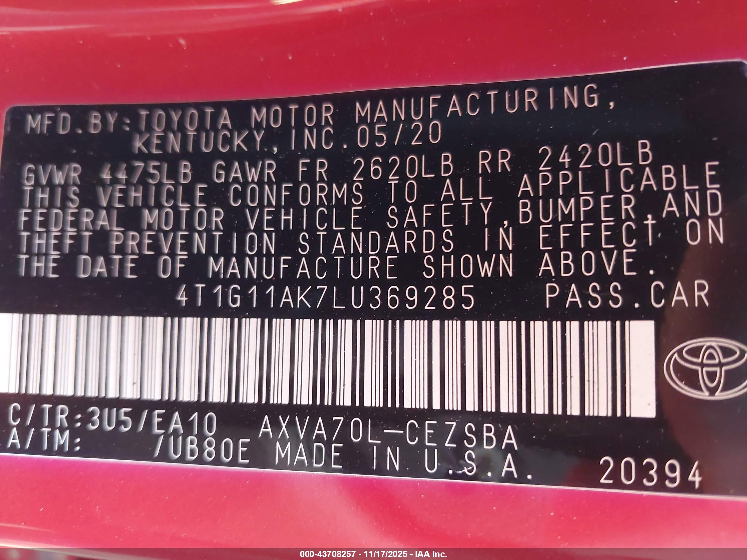 TOYOTA CAMRY image 9