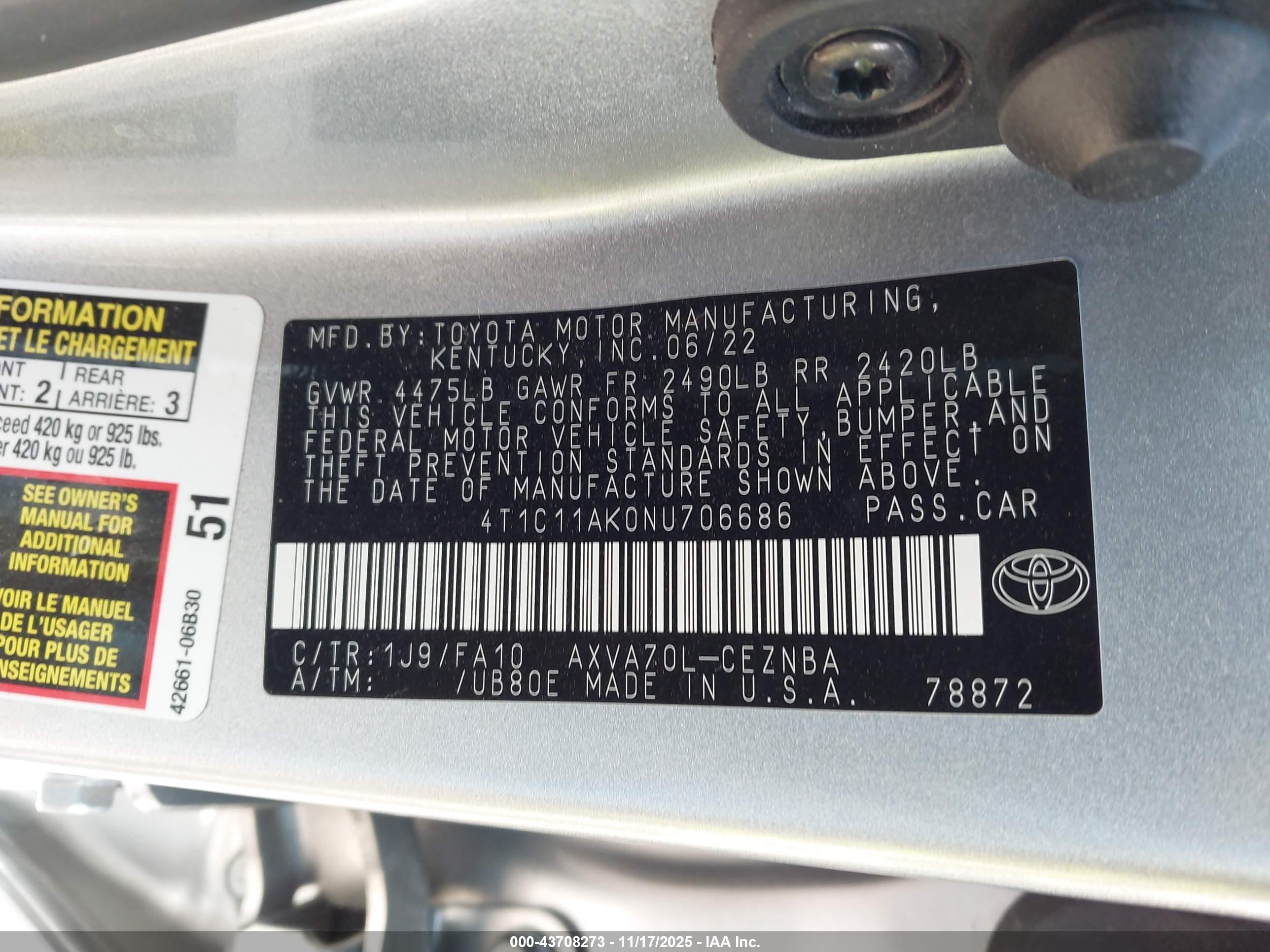 TOYOTA CAMRY image 9