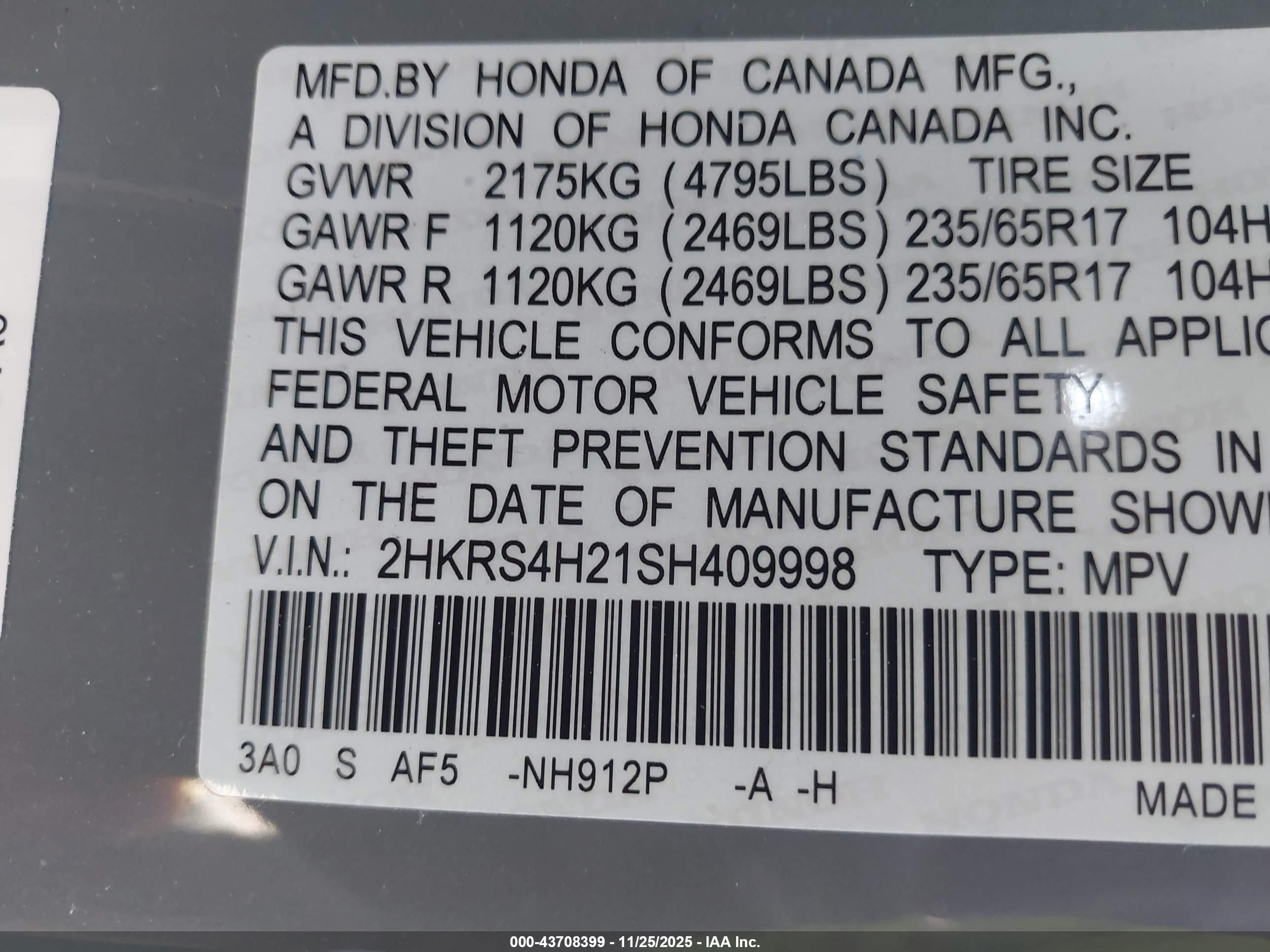 HONDA CR-V image 9