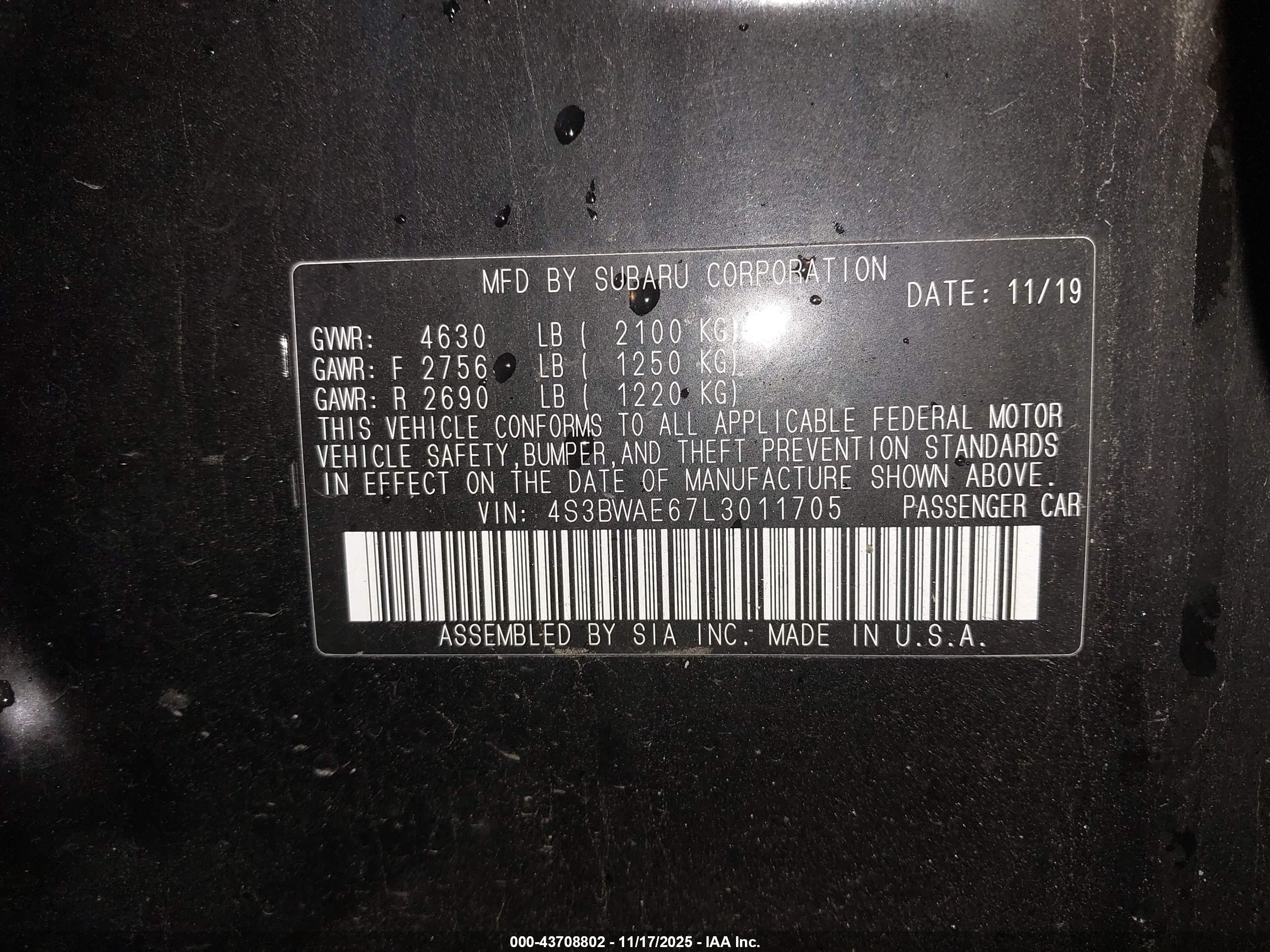SUBARU LEGACY image 9