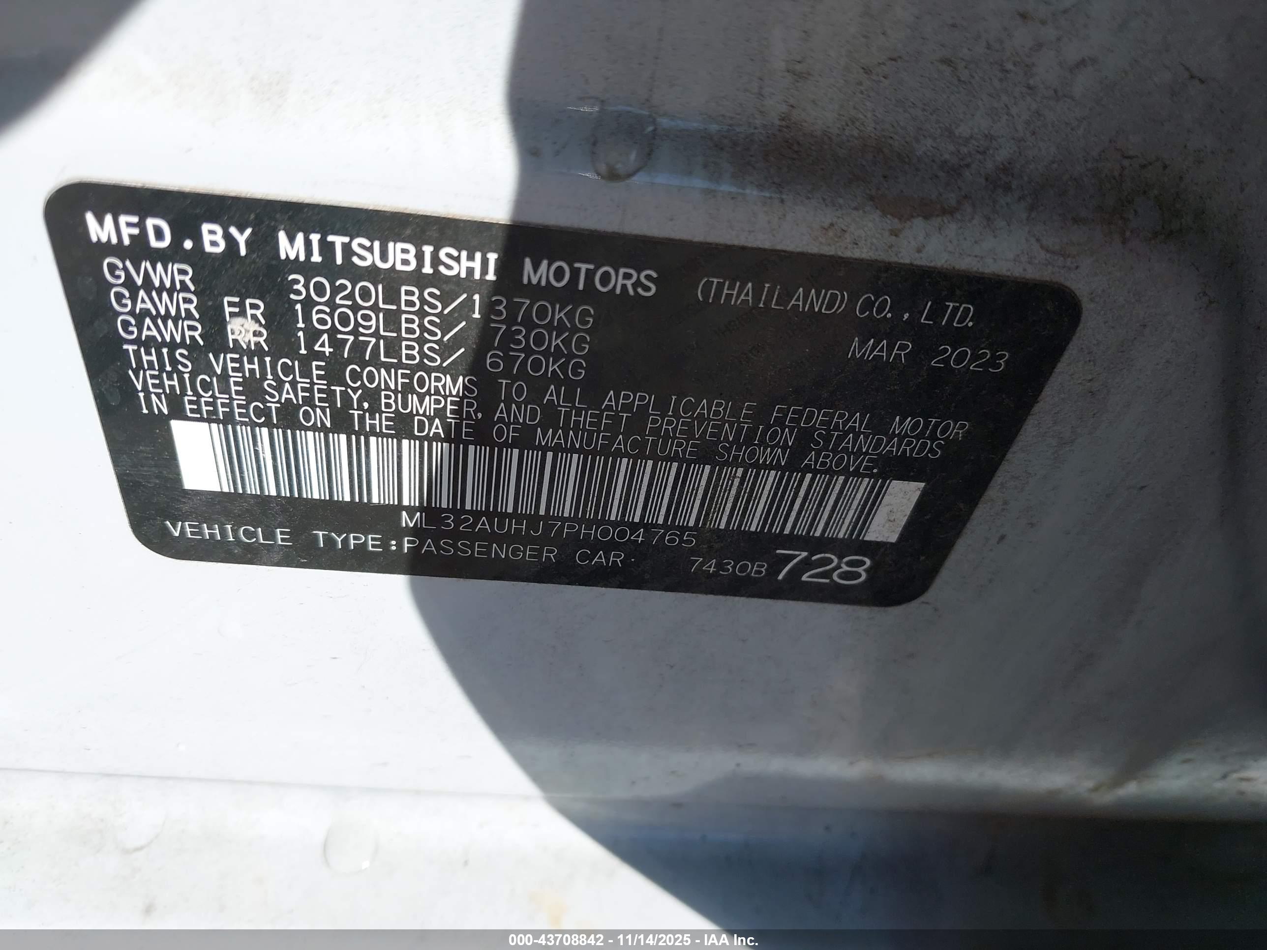 MITSUBISHI MIRAGE image 9