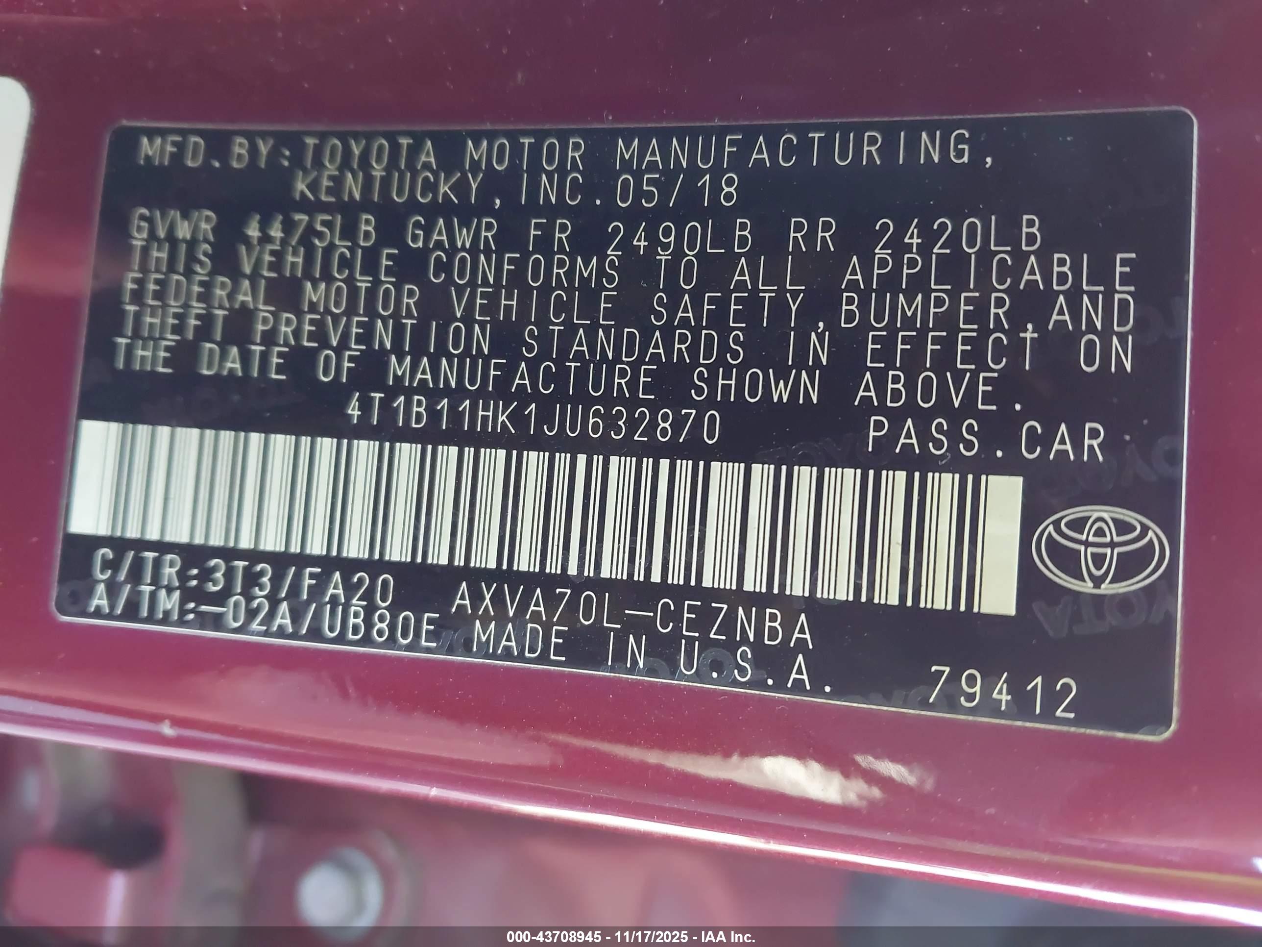 TOYOTA CAMRY image 9
