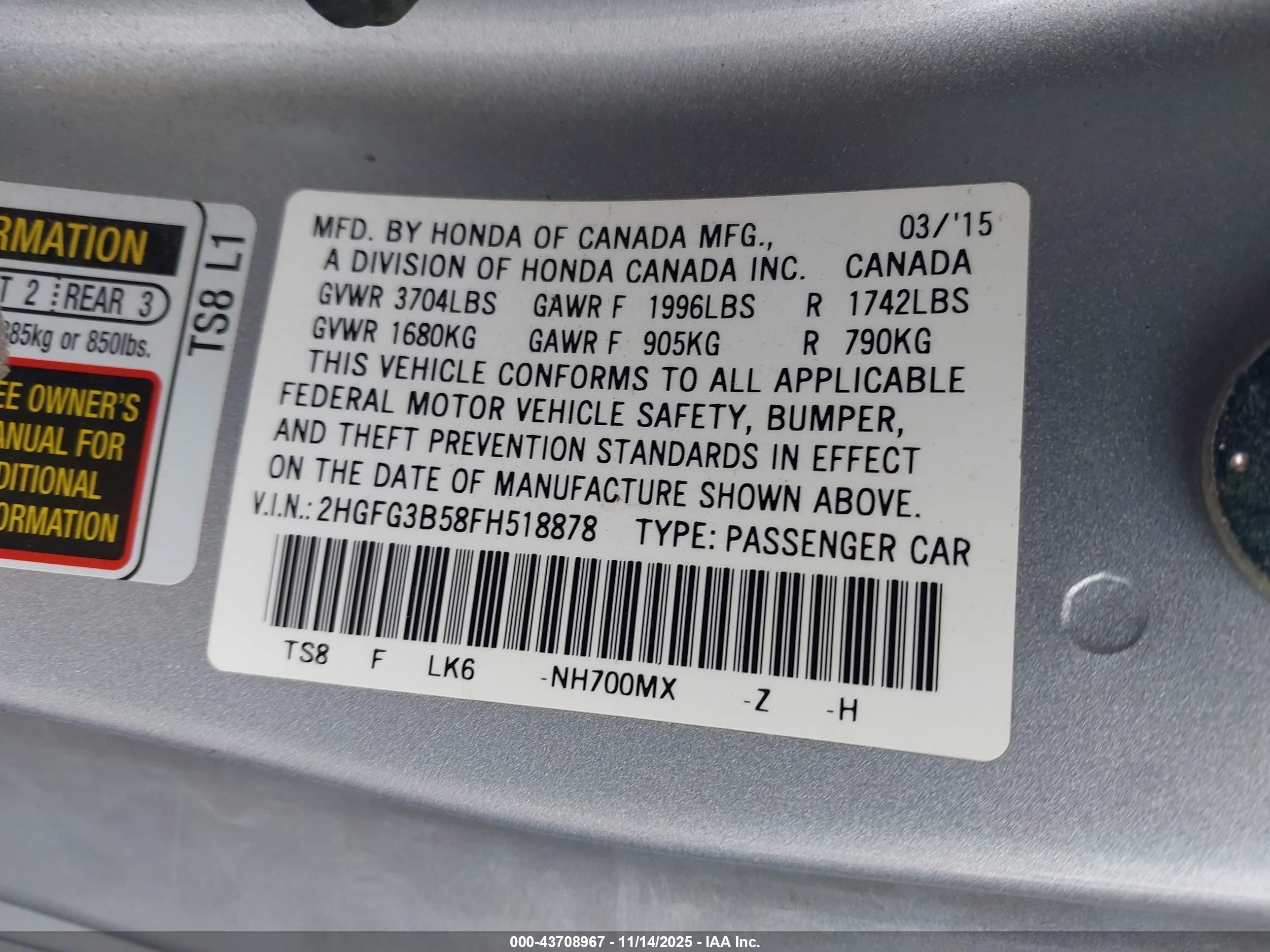 HONDA CIVIC image 9