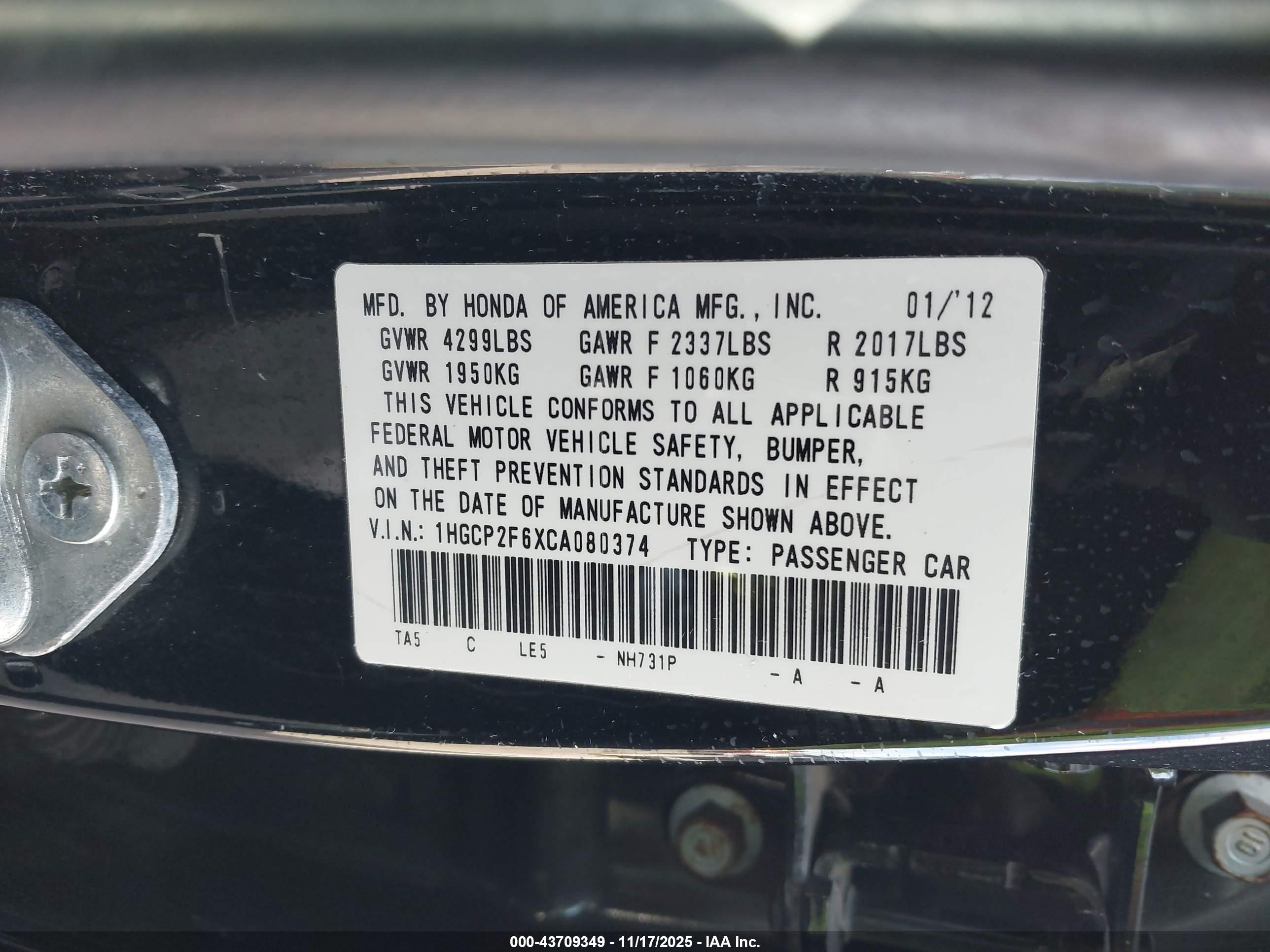 HONDA ACCORD image 9