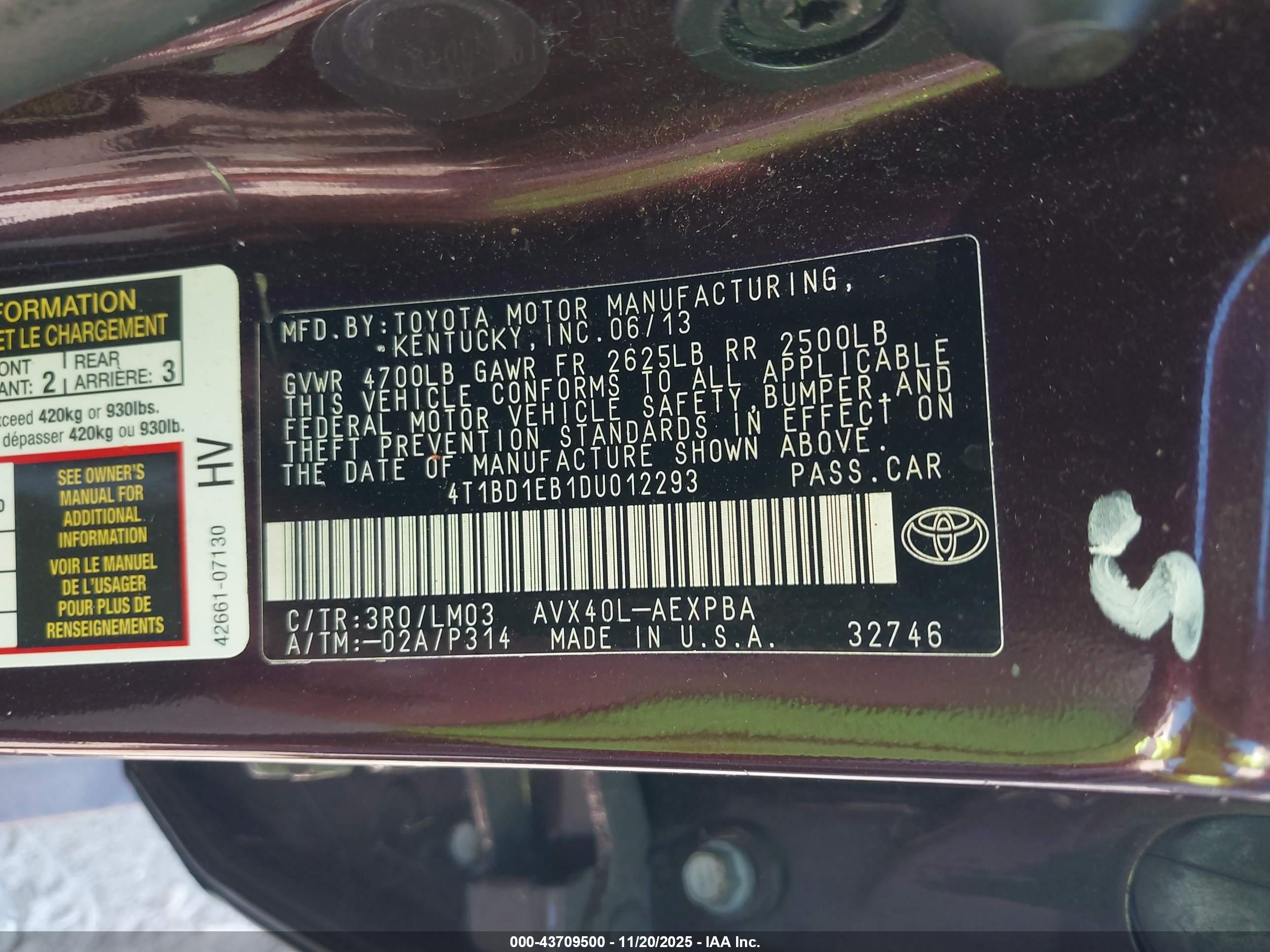 TOYOTA AVALON image 9