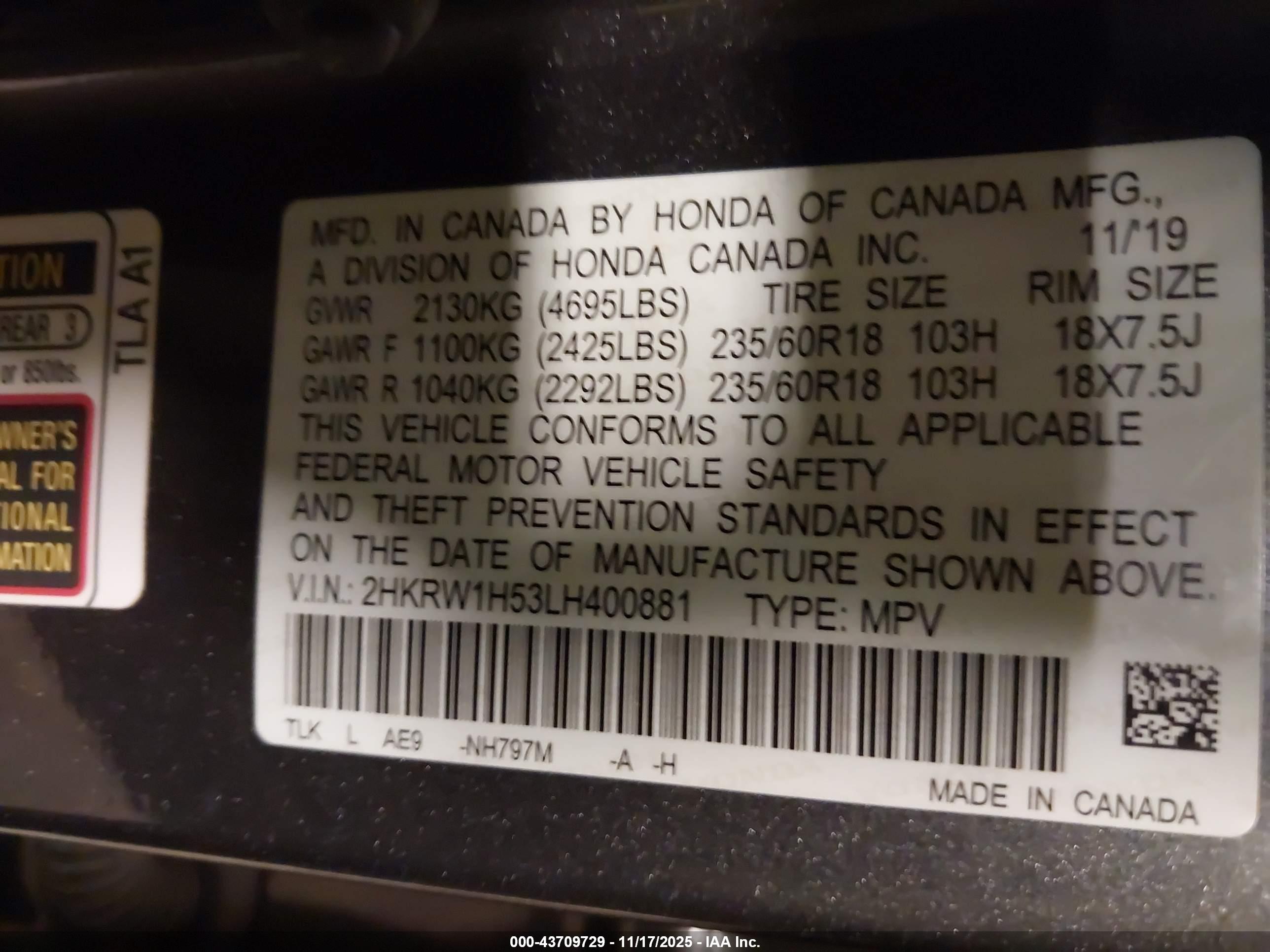 HONDA CR-V image 9