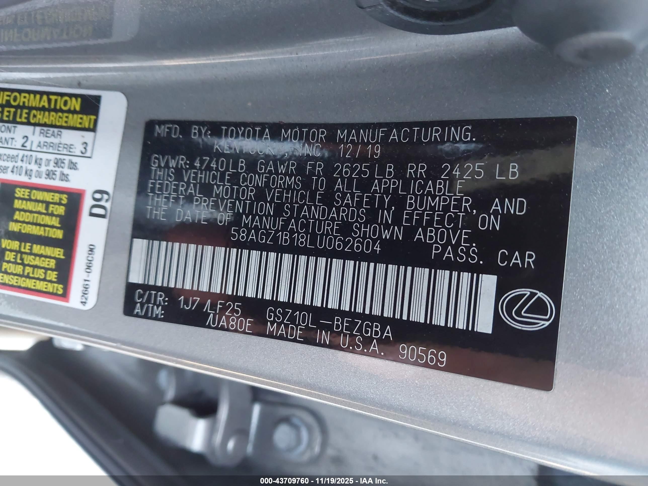 LEXUS ES image 9