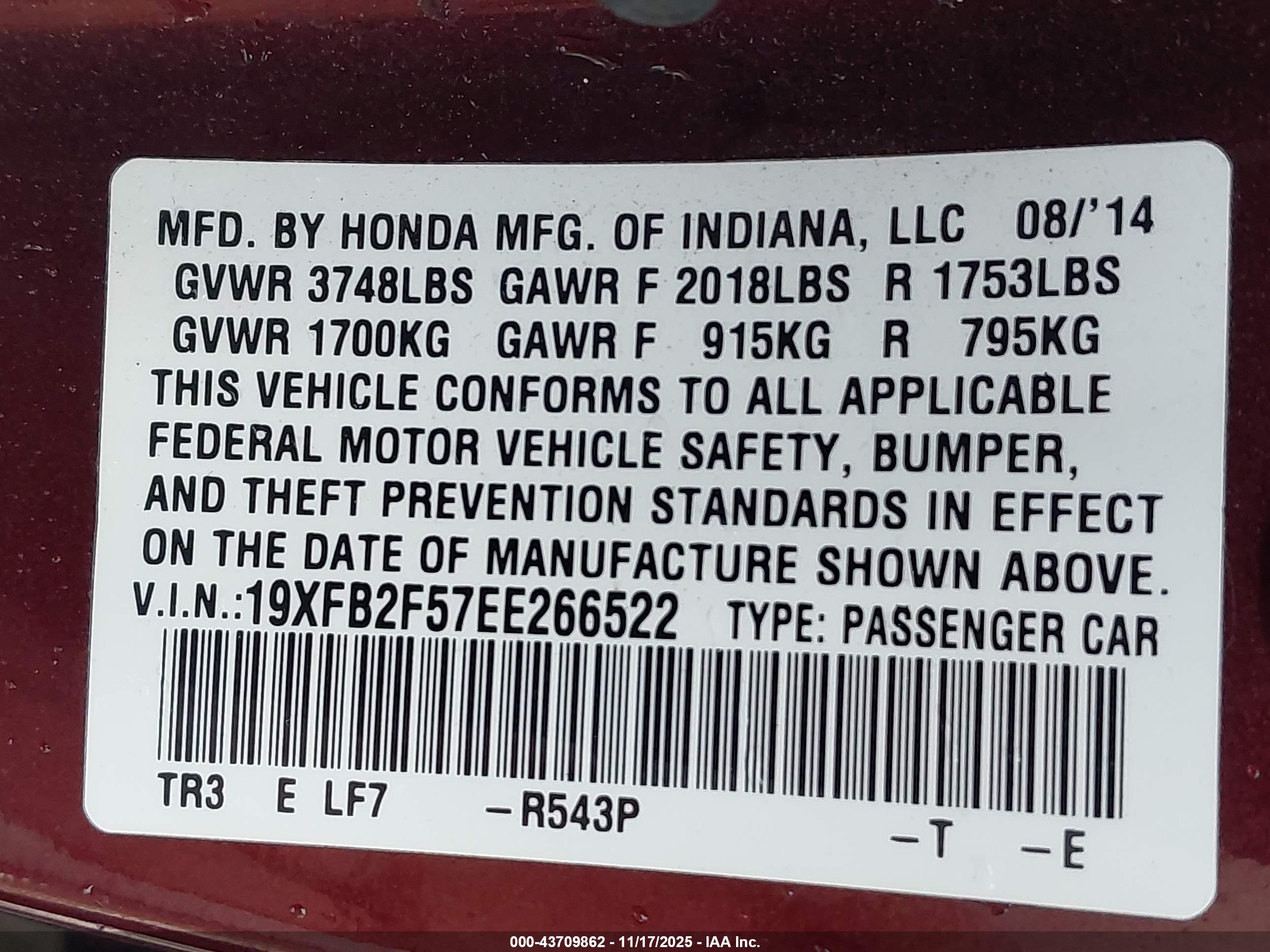 HONDA CIVIC image 9