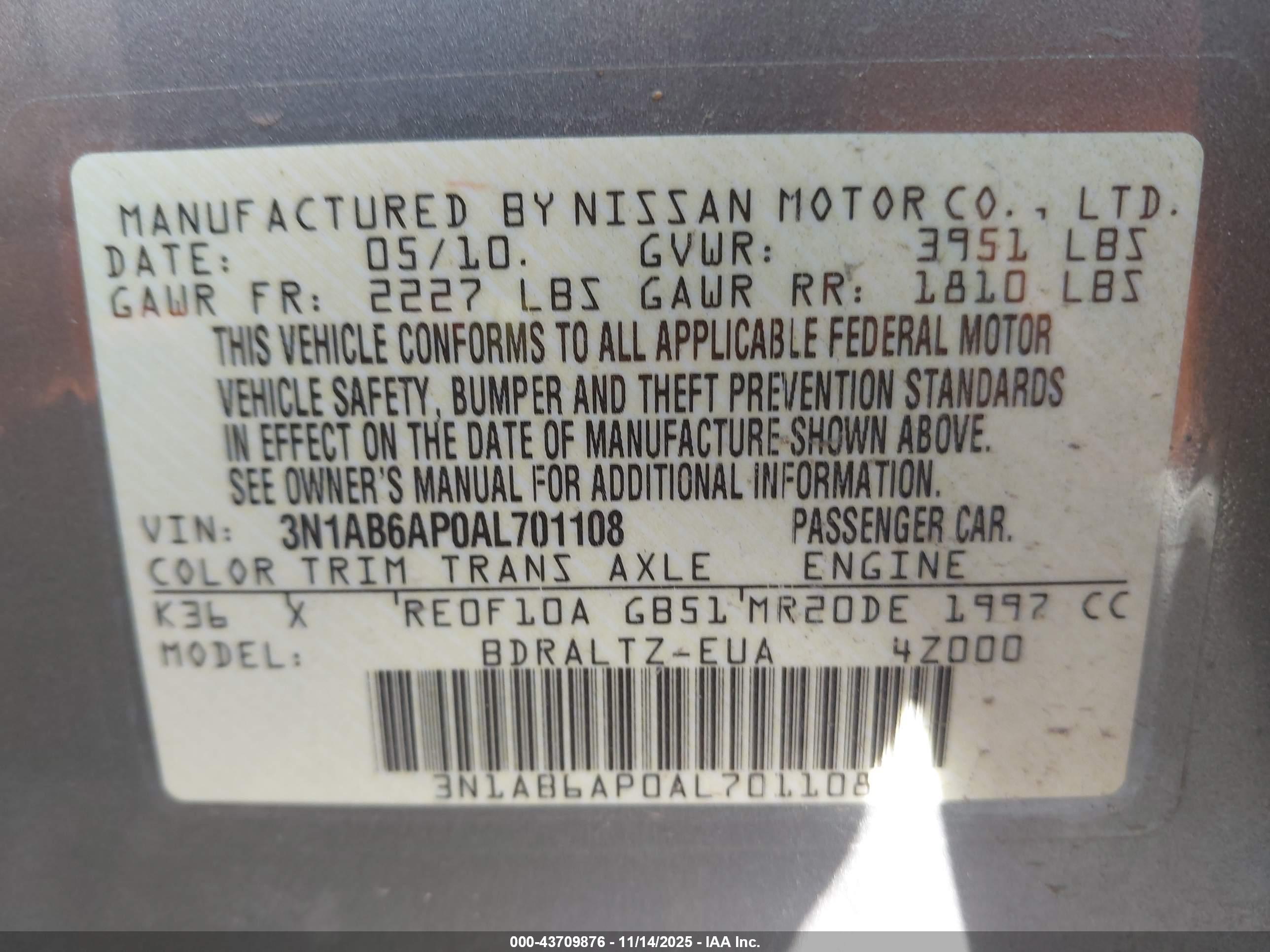 NISSAN SENTRA image 9
