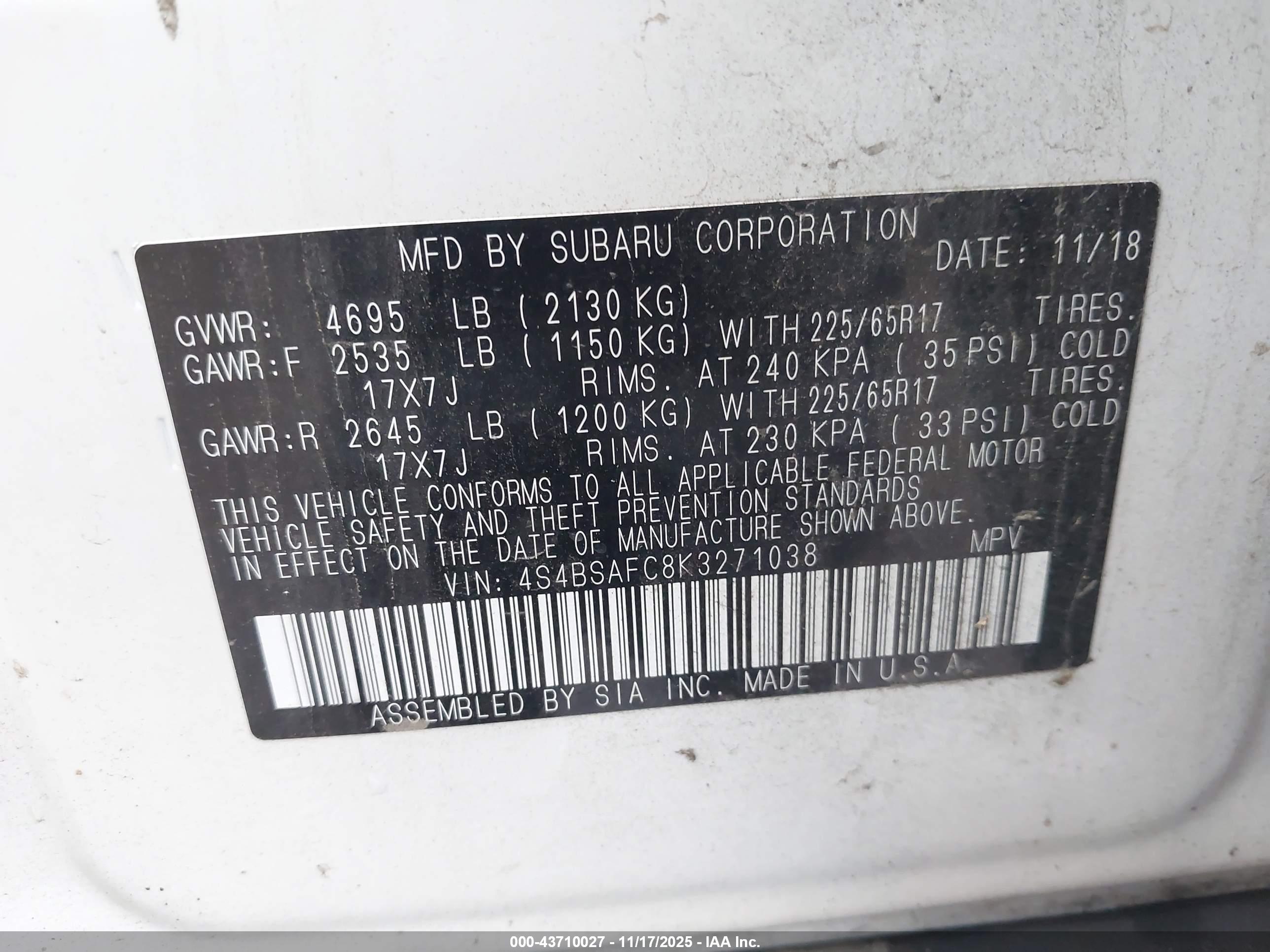 SUBARU OUTBACK image 9