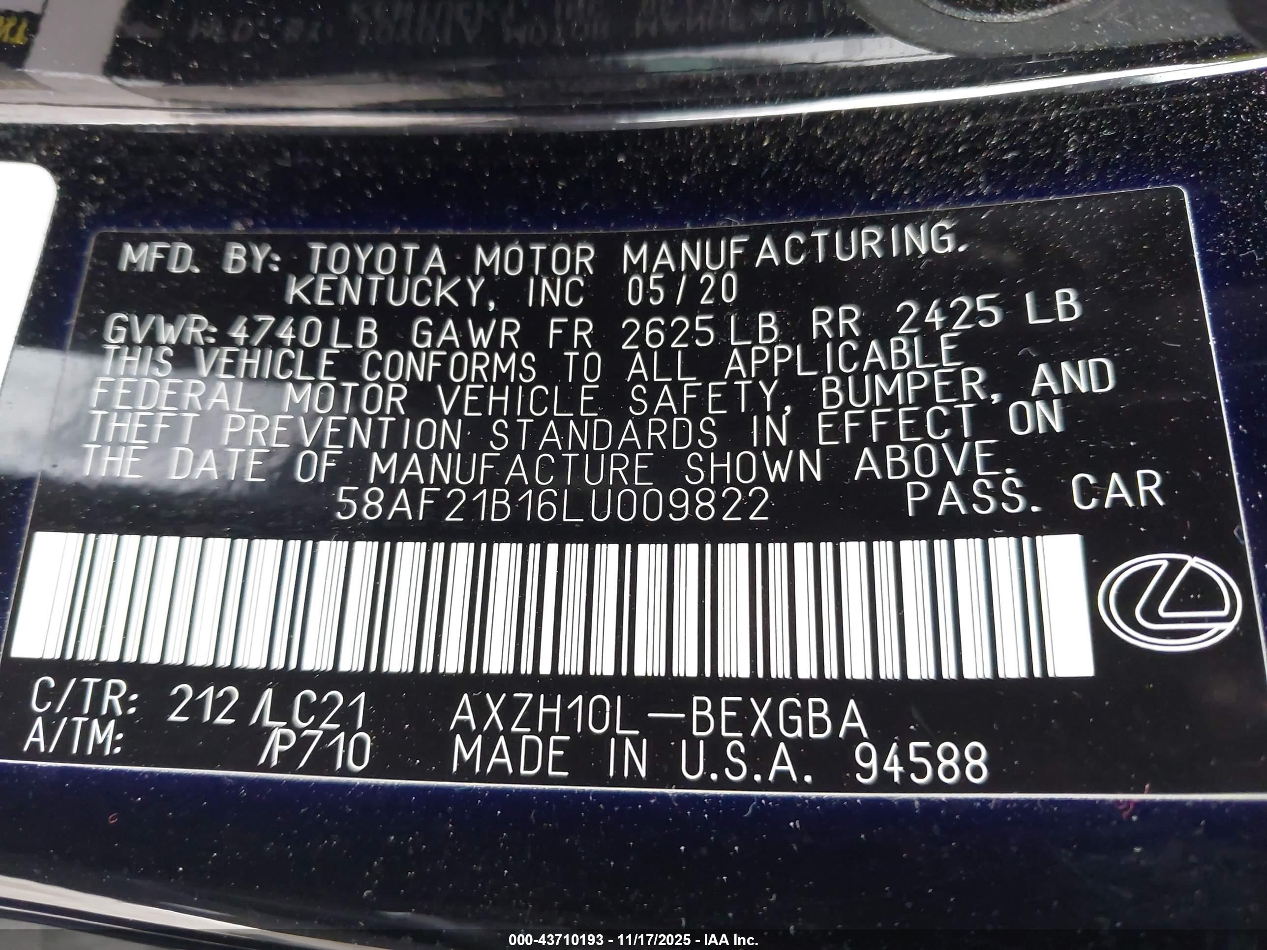 LEXUS ES image 9