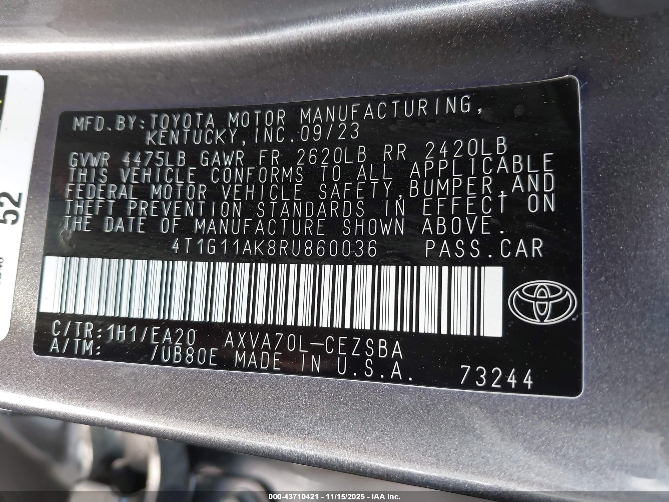 TOYOTA CAMRY image 9