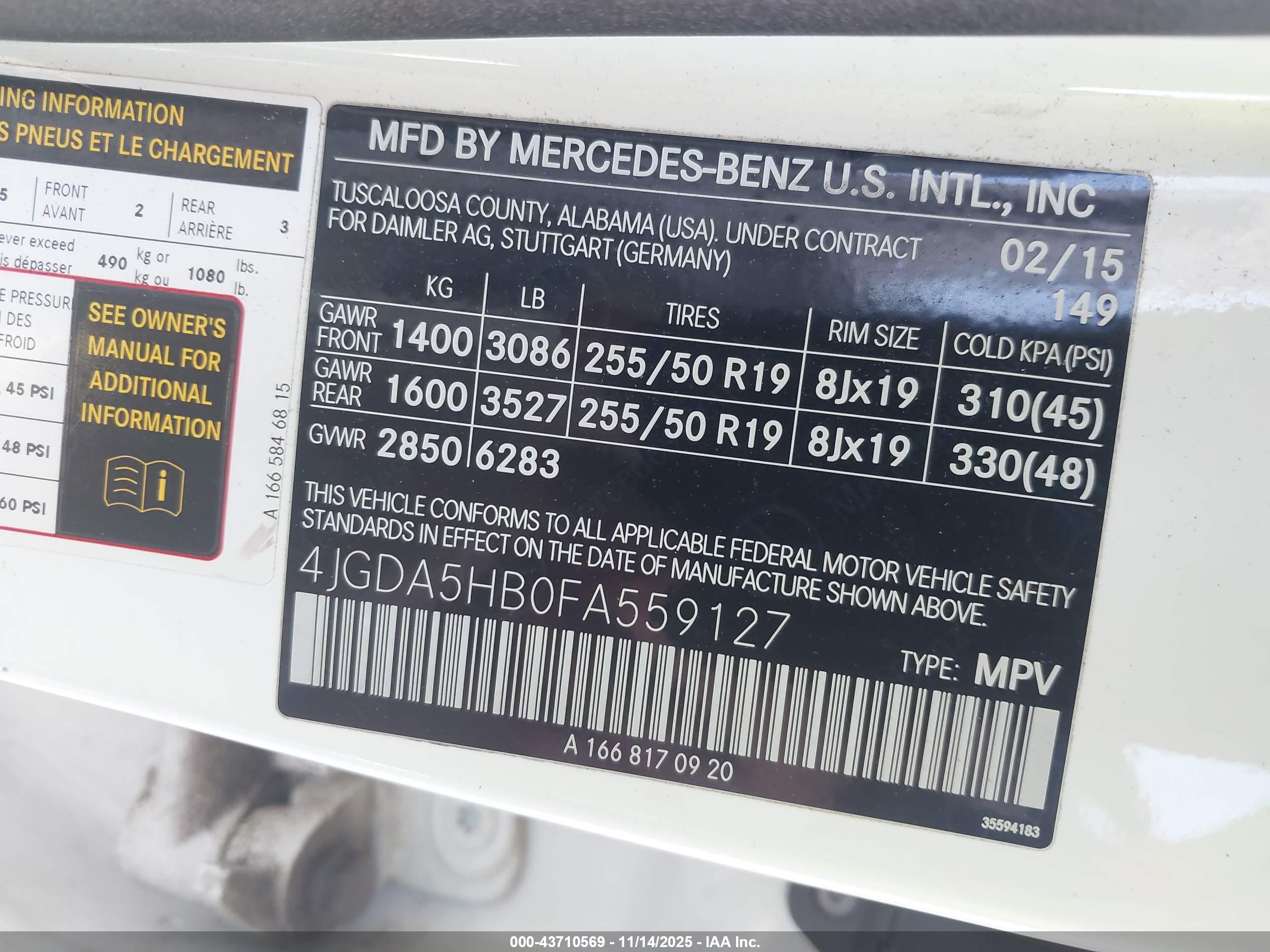 MERCEDES-BENZ ML image 9