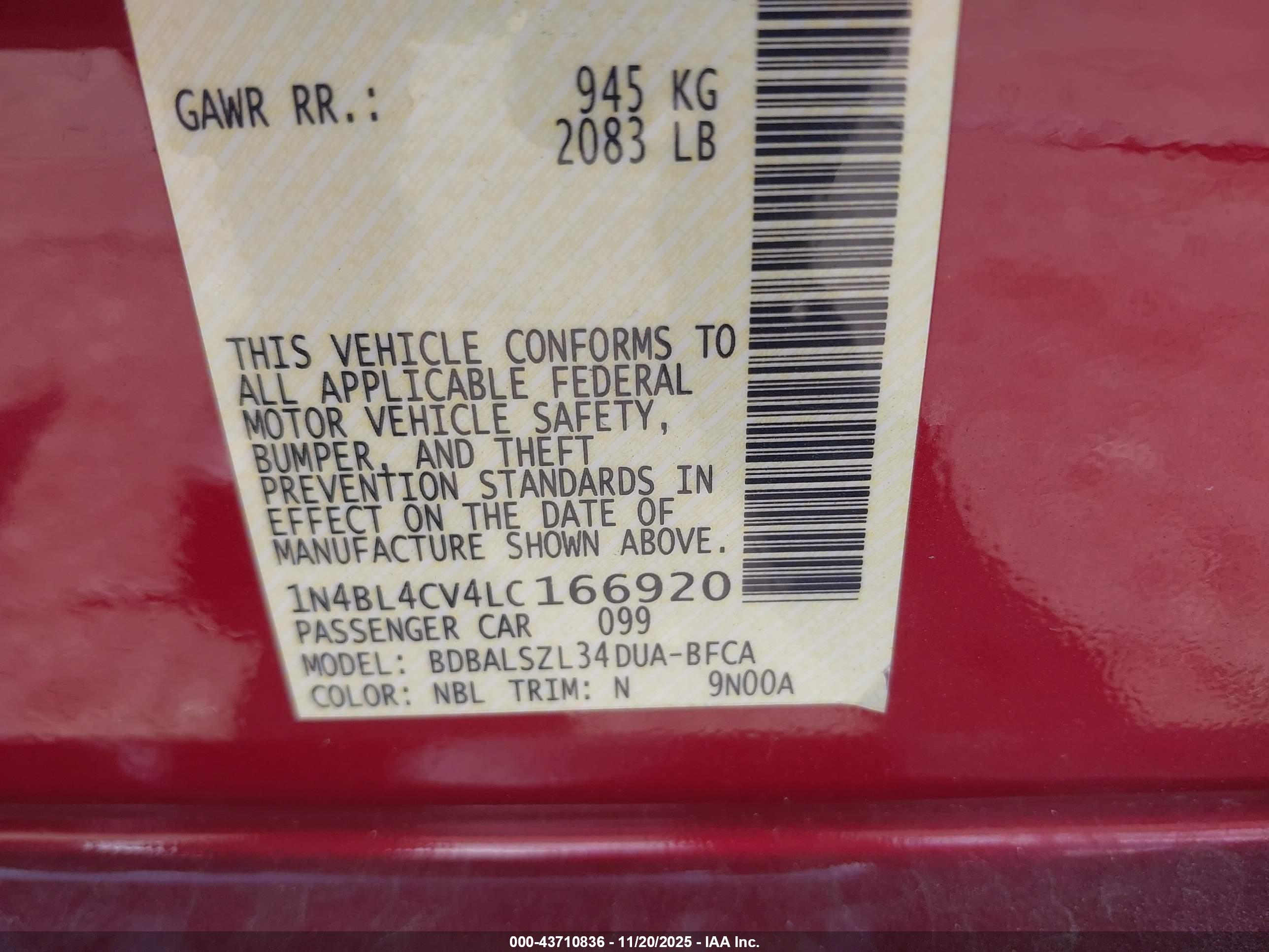 NISSAN ALTIMA image 9