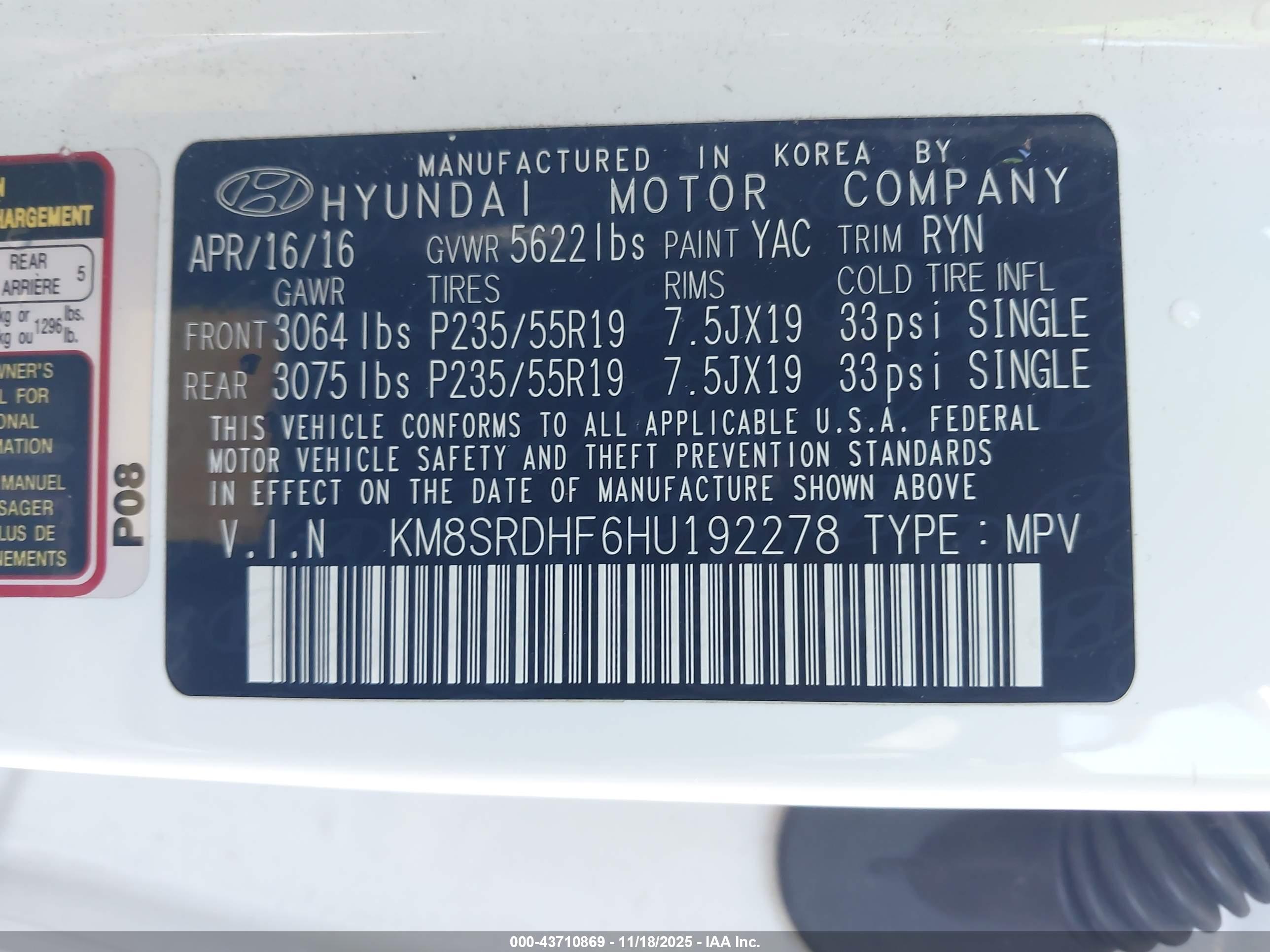 HYUNDAI SANTA image 9