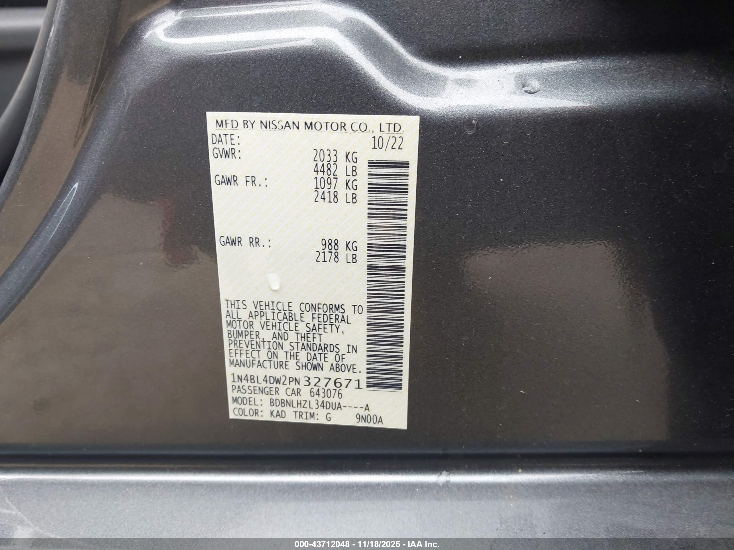 NISSAN ALTIMA image 9
