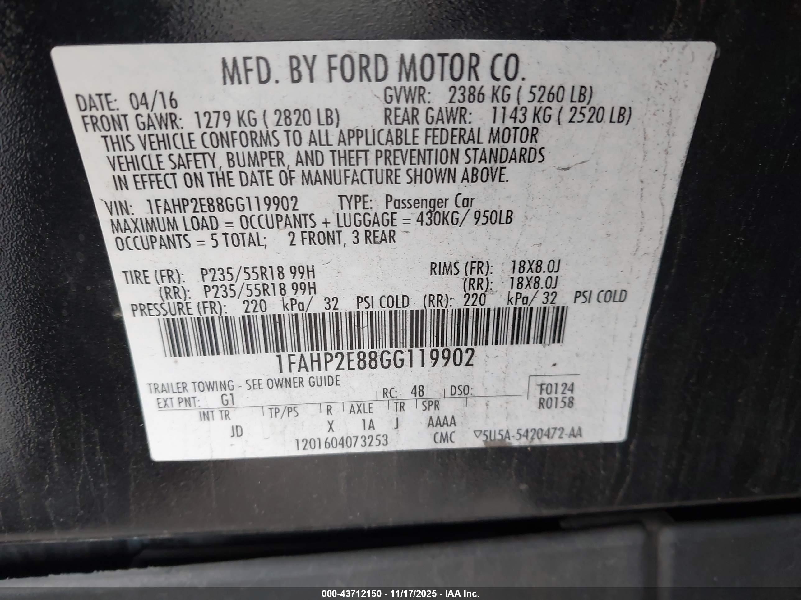 FORD TAURUS image 9